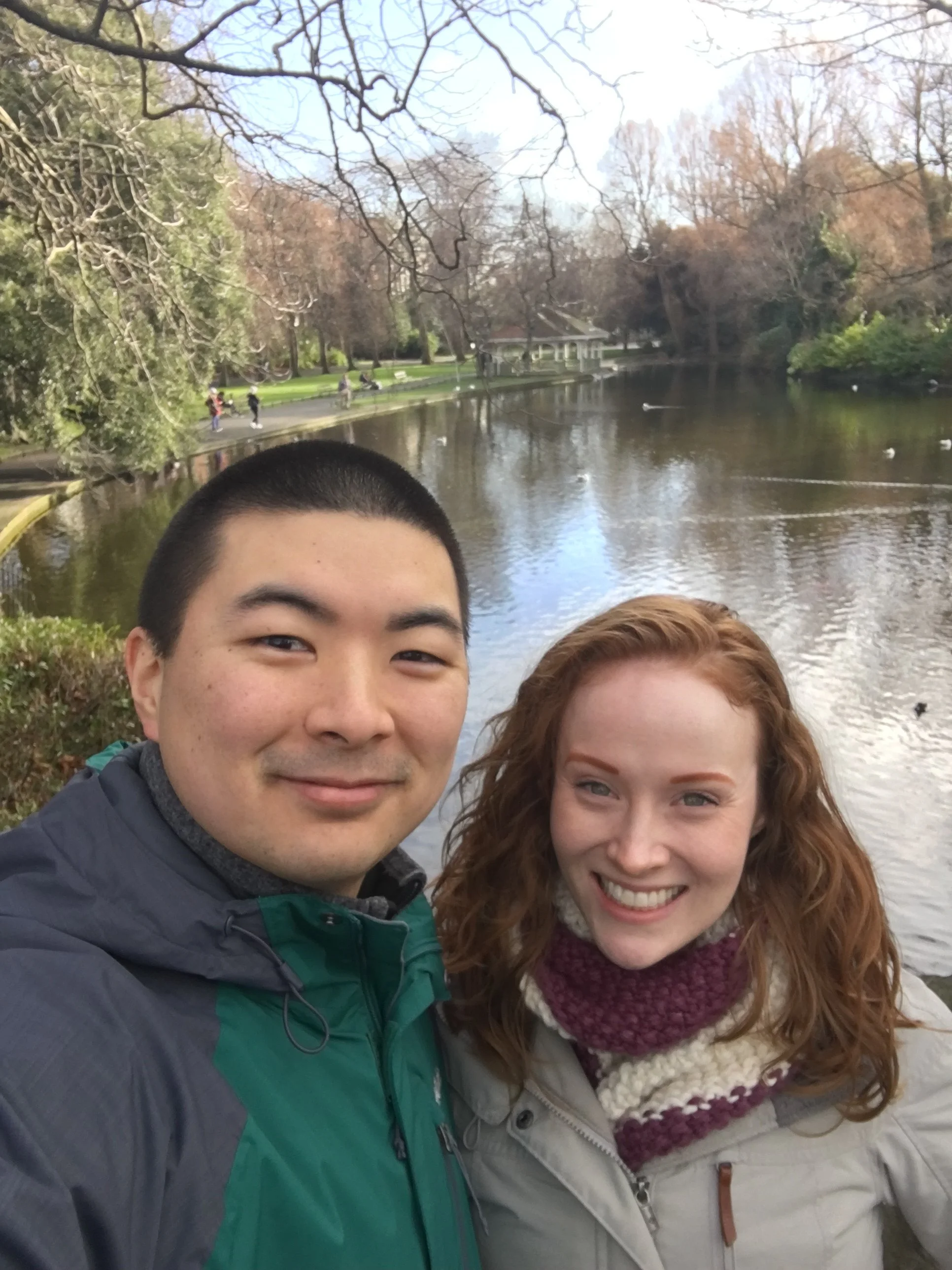 Michael Lee outside with his wife of 10 years. Vote for Michael Lee running for Multnomah County Judge in 2026 election.