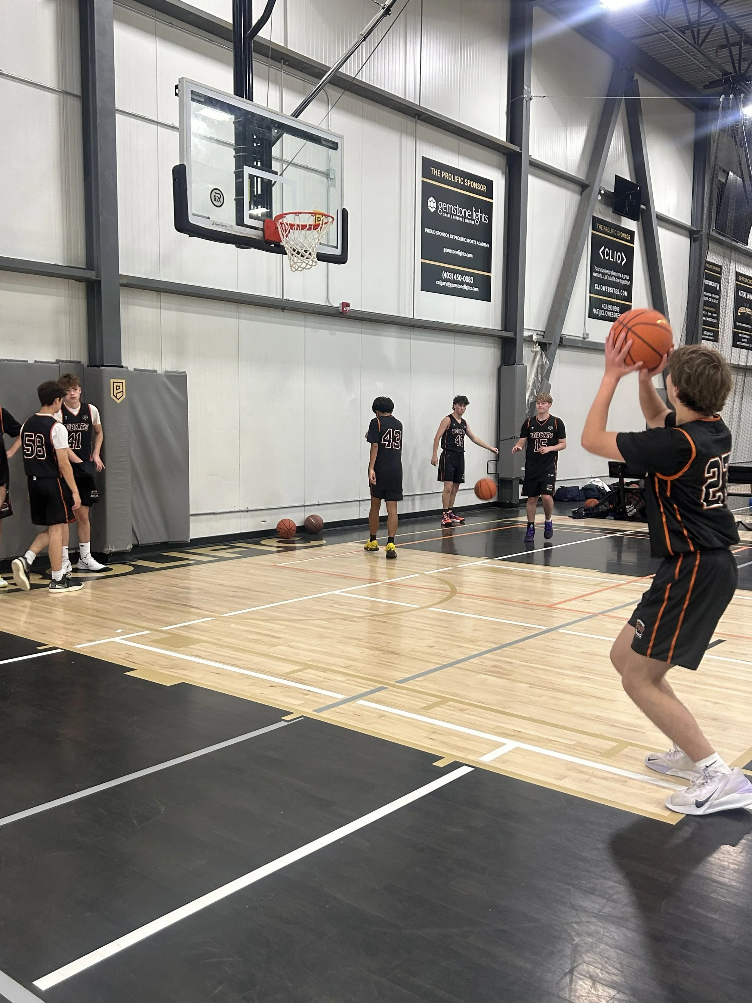 U18 Boys warming up 