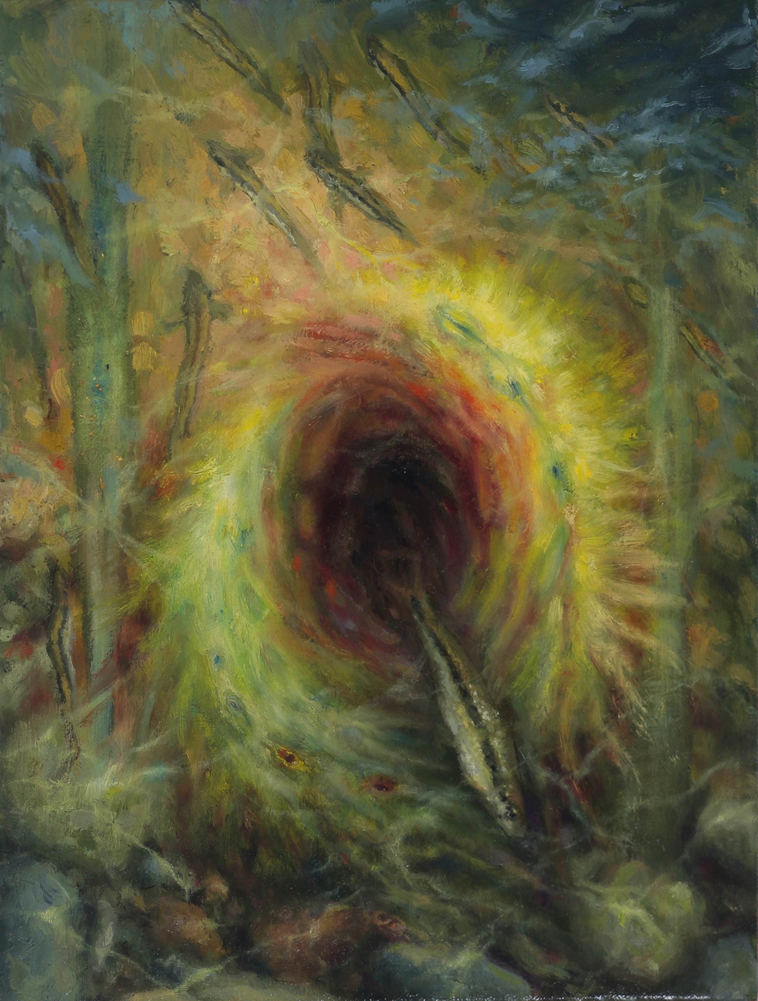 I'm a Creek, 2026. Oil on linen, 9" x 12"
