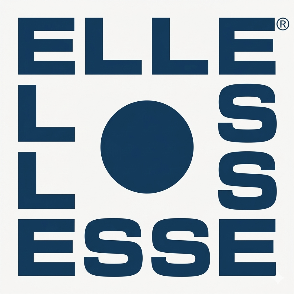 Logo di Elle Esse con un cerchio blu al centro, parole 'ELLE' in alto e 'ESSE' in basso.