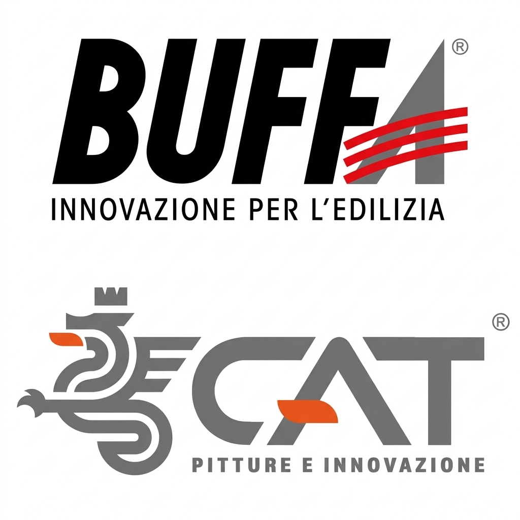 Loghi di BUFA e CAT con slogan e simboli rappresentativi