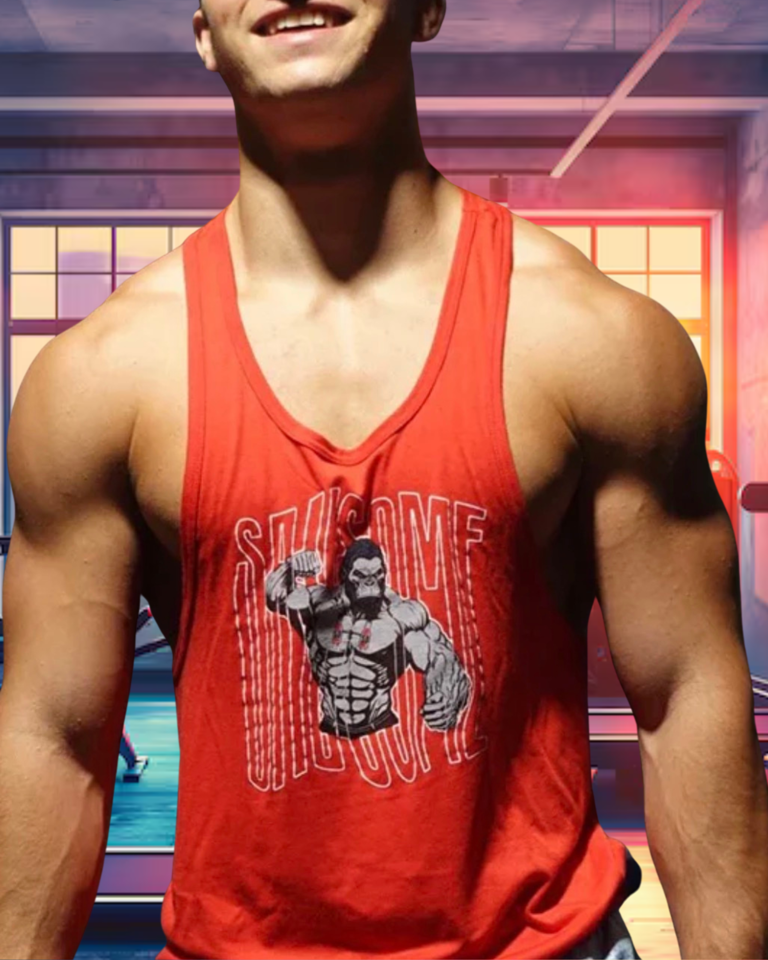 Sausome Gorilla Stringer Tank (Red)