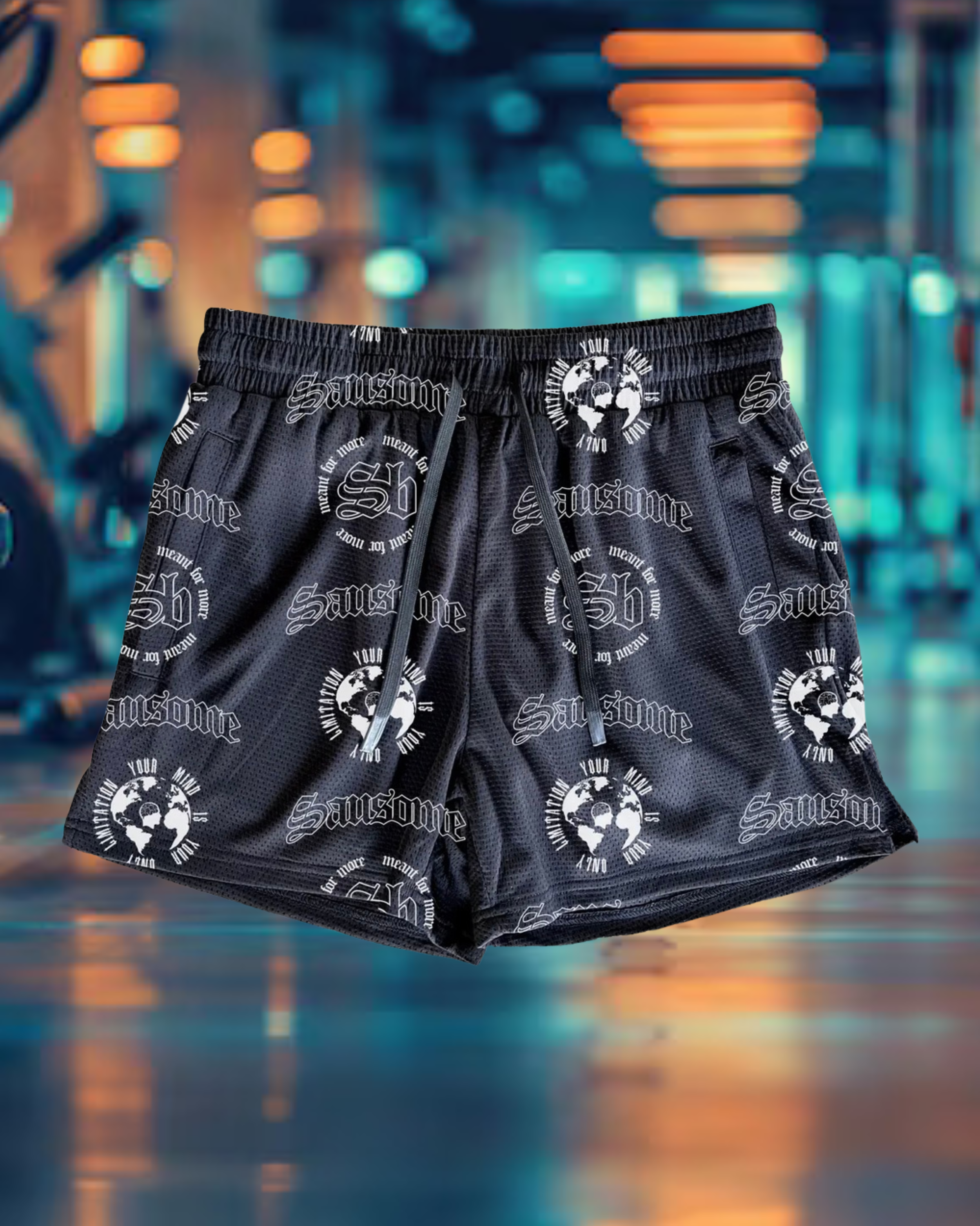 Sausome Mesh Shorts (Black)