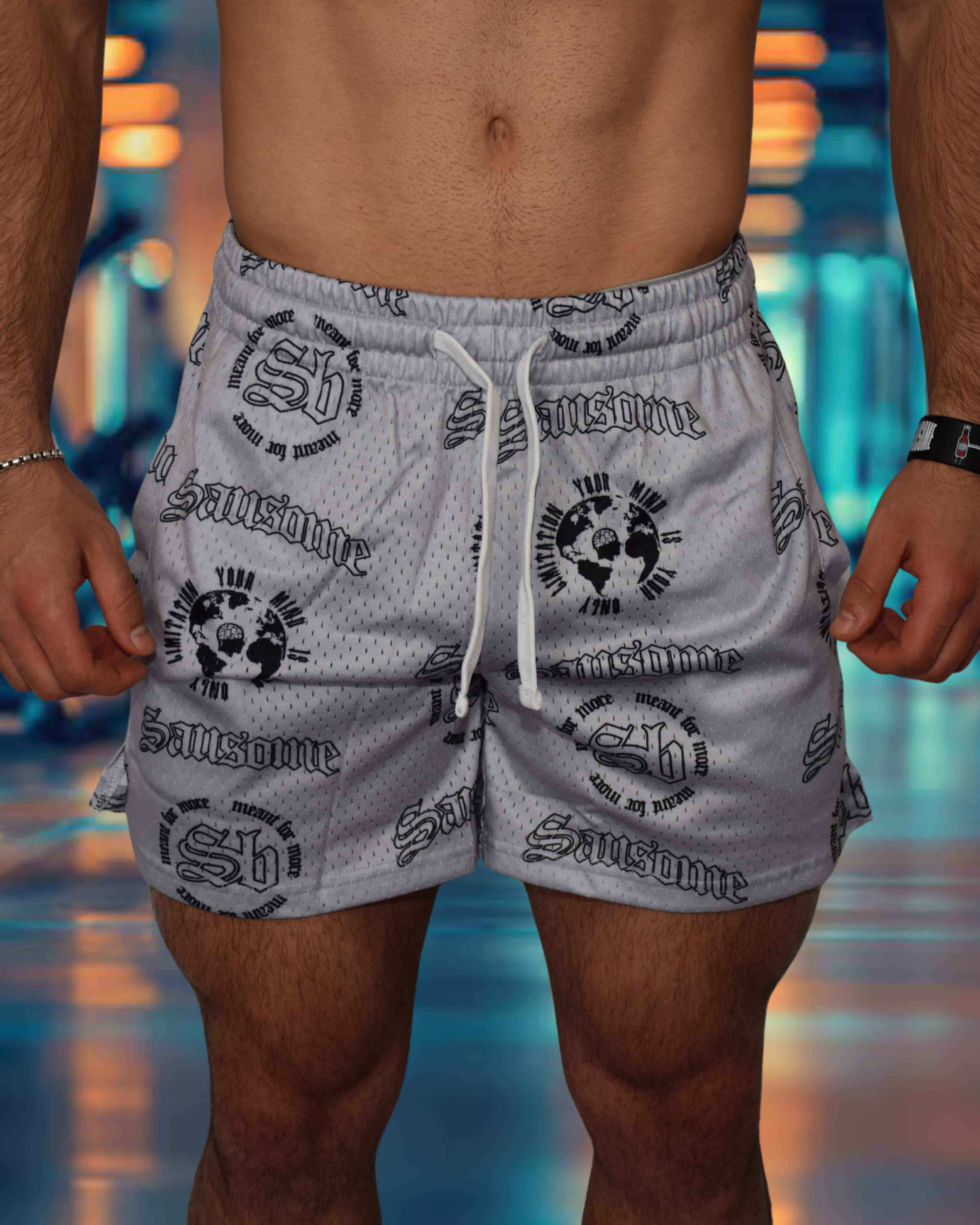 Sausome Mesh Shorts (Grey)