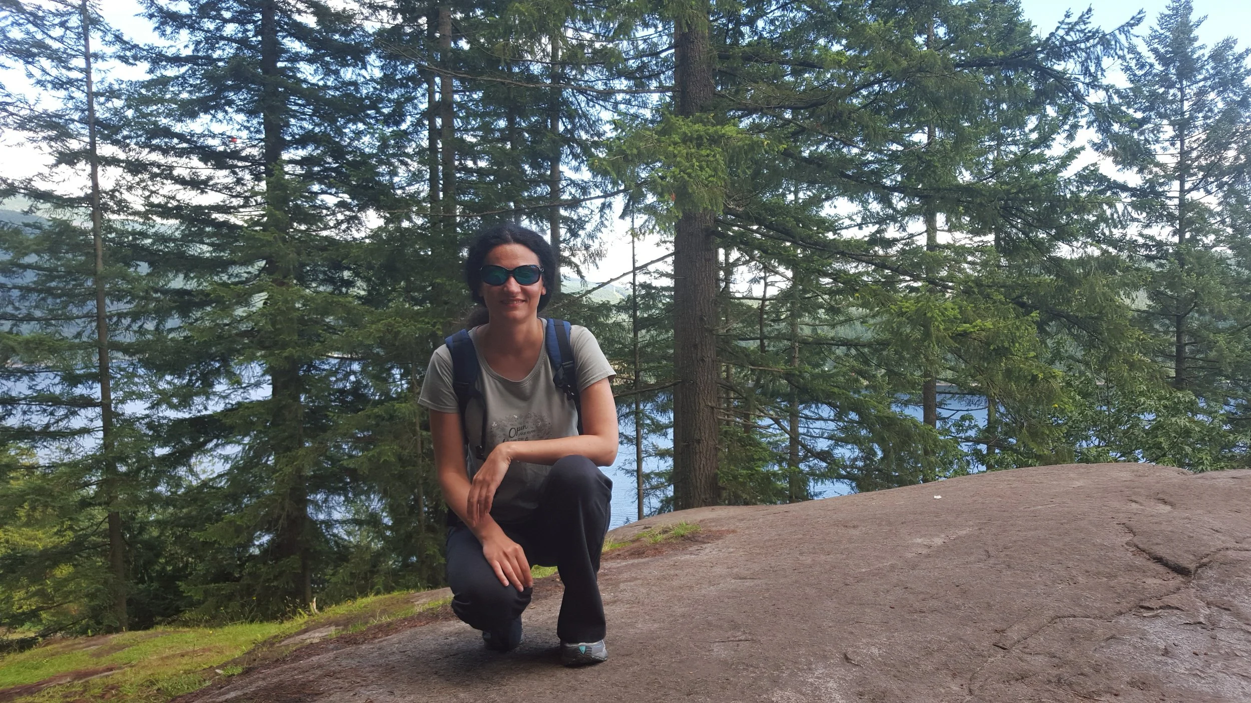 Stasha in the forest.