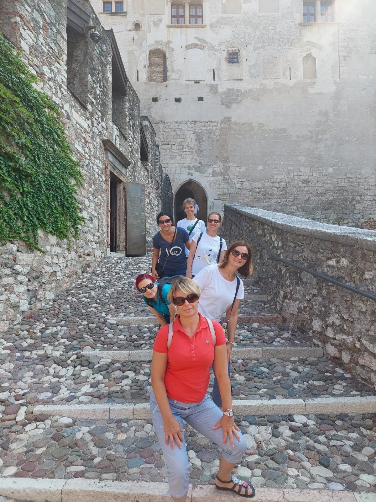 Stasha with friends in Italy.