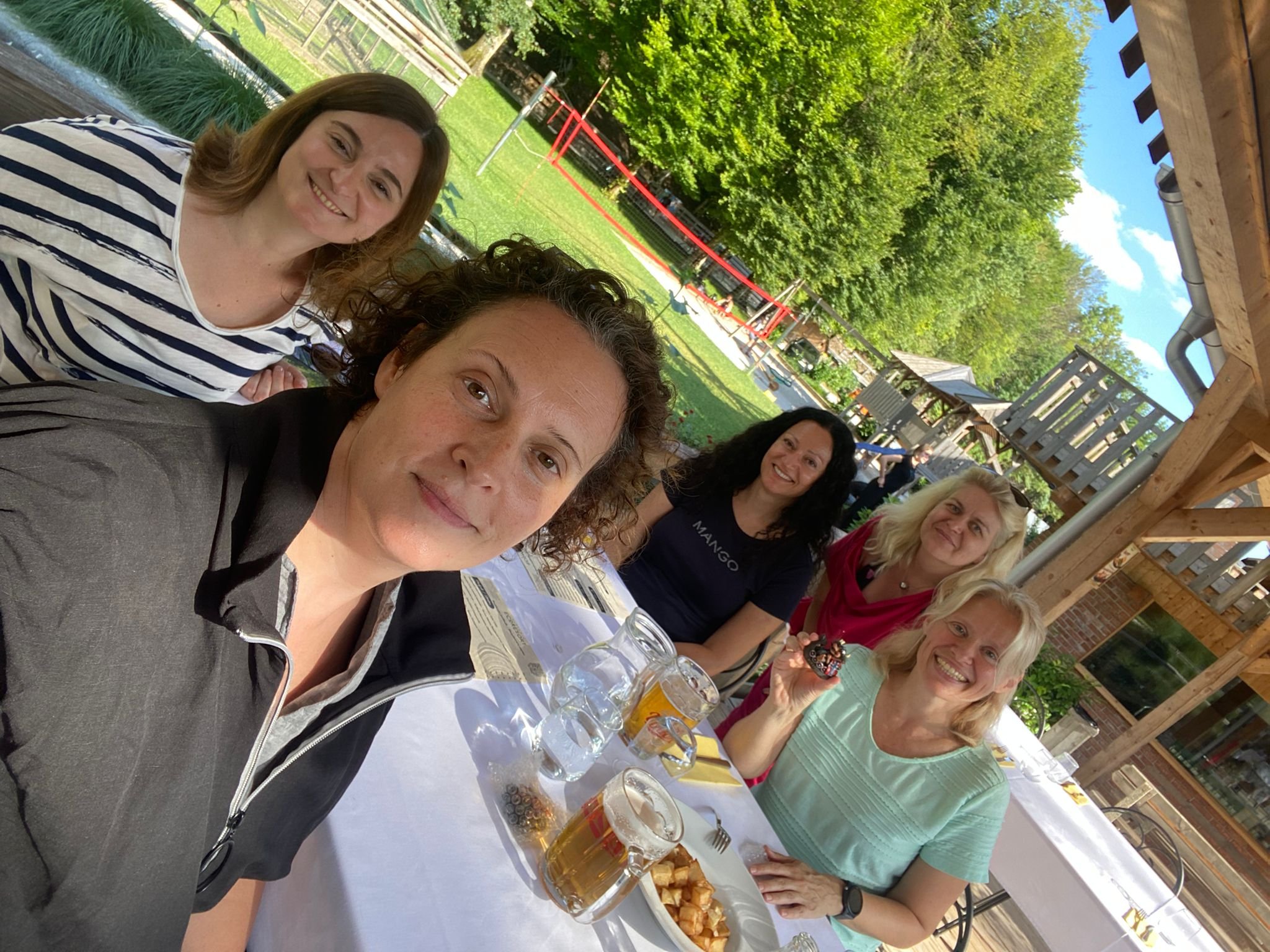 Stasha with friends in Slovenia.