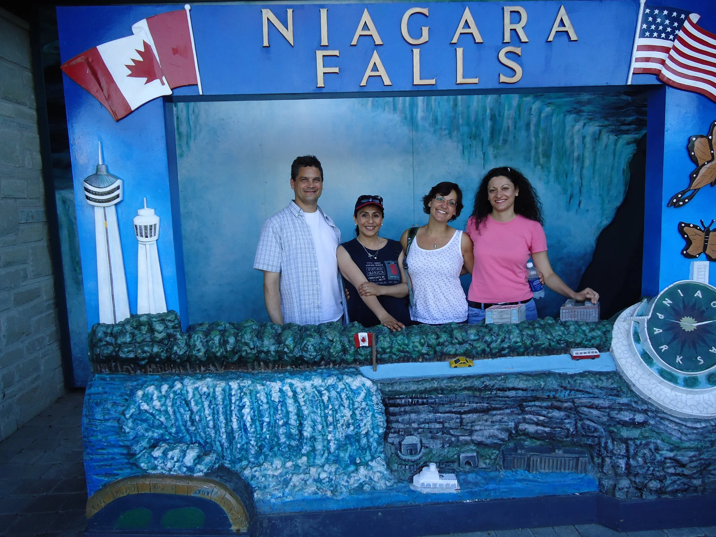 Stasha with friends in Canada.