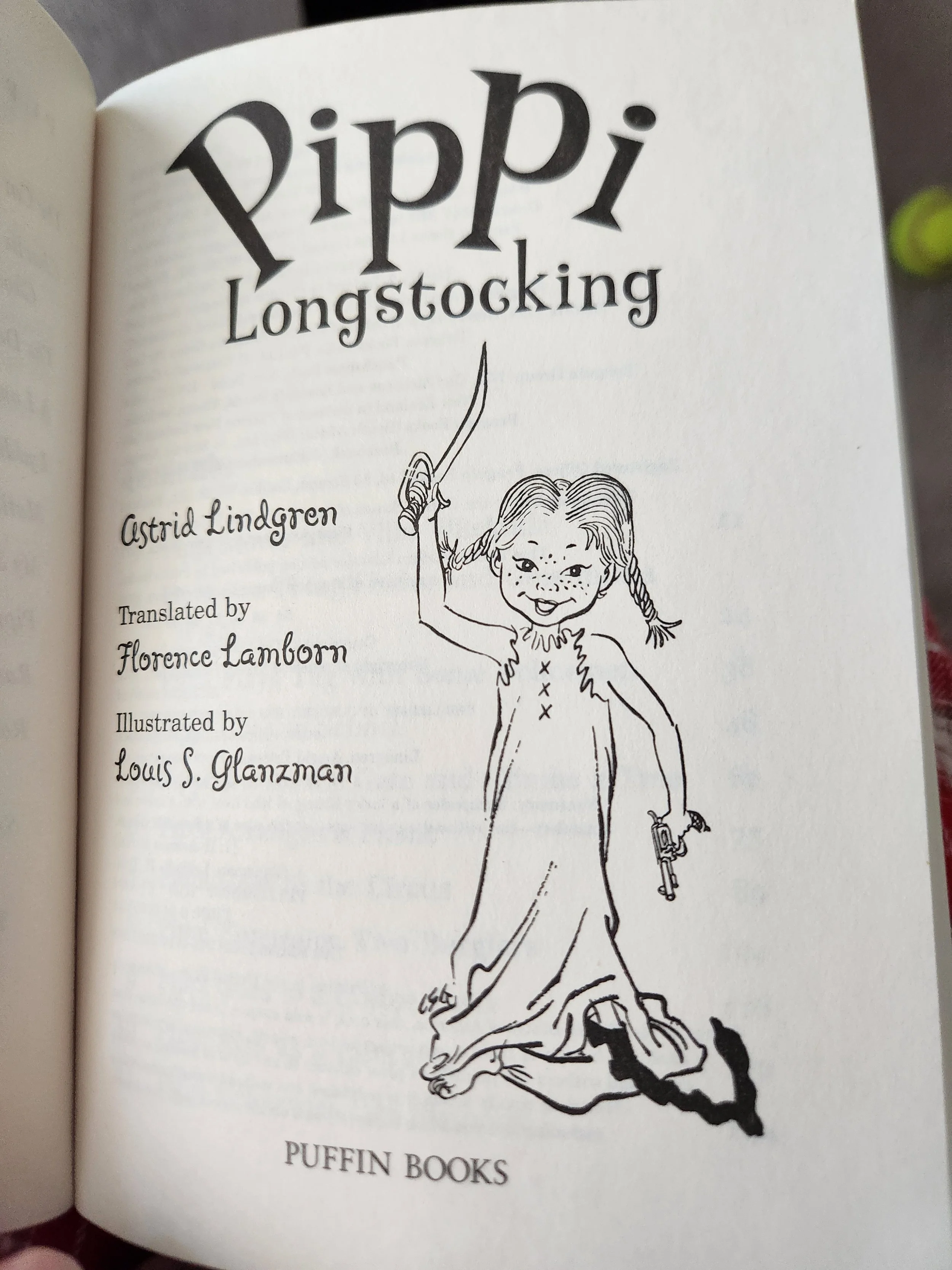 Pippi Longstocking first page