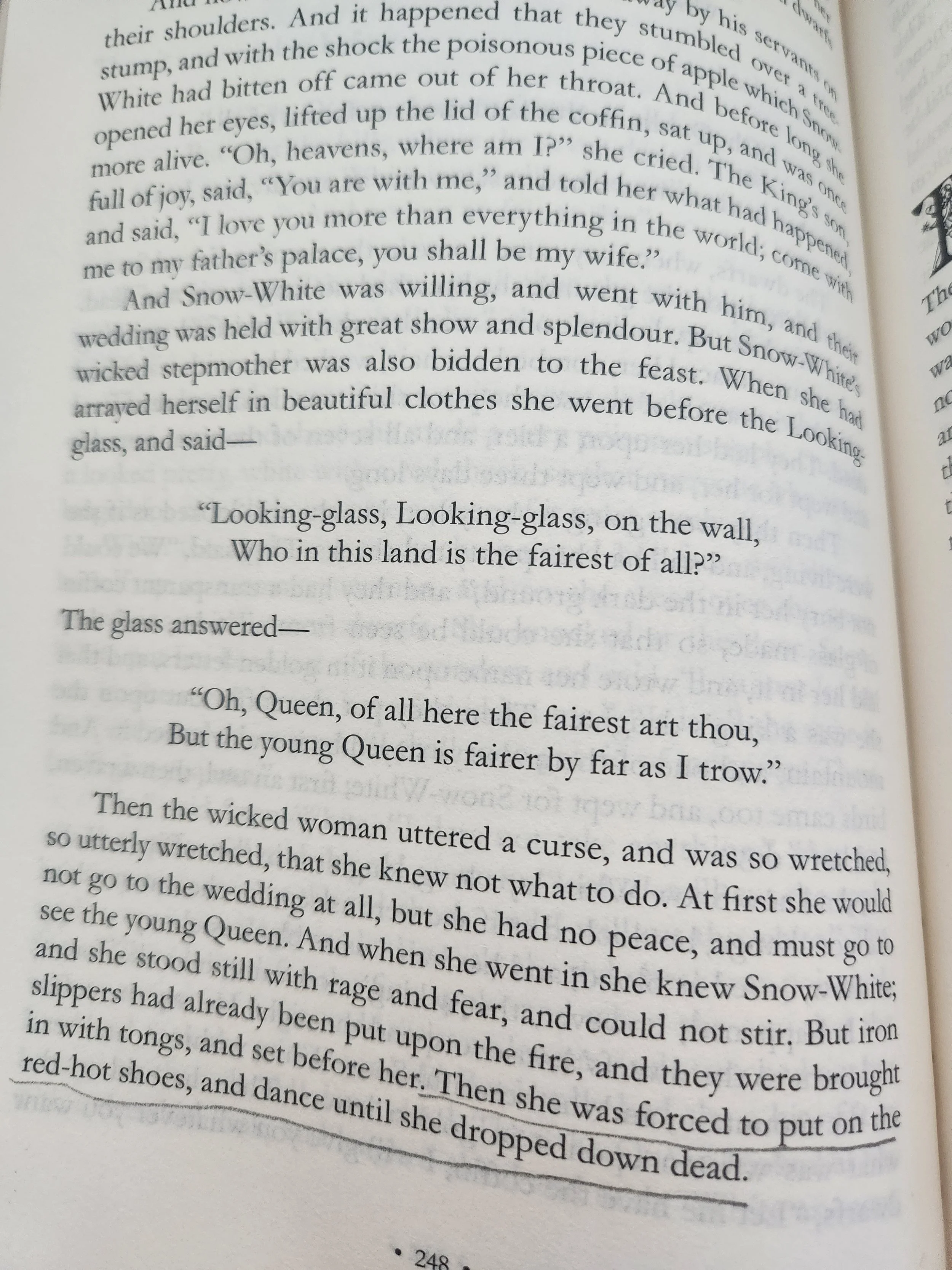 A quote from Snow White