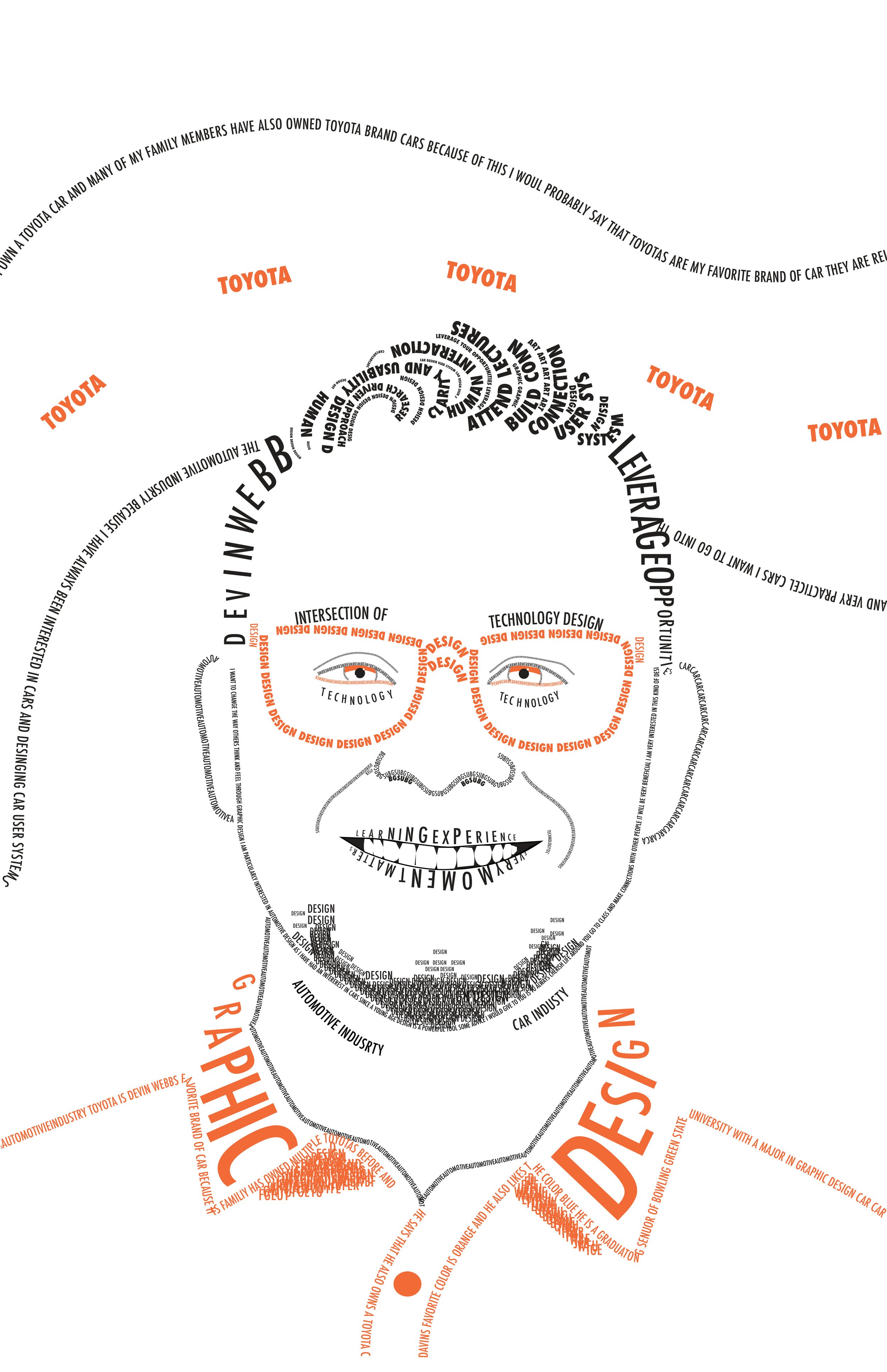 An image of a man using type