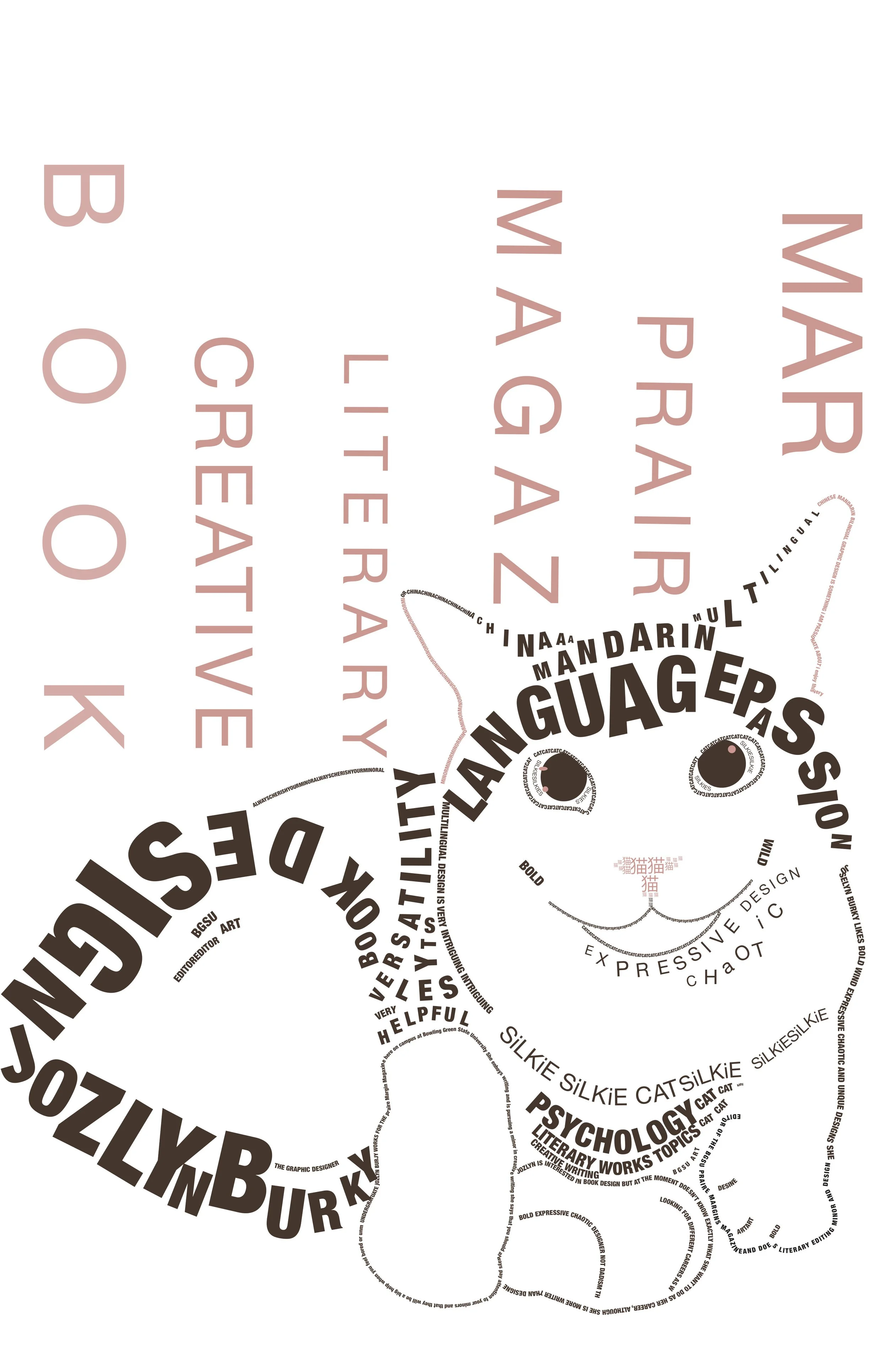 An image of a cat using type