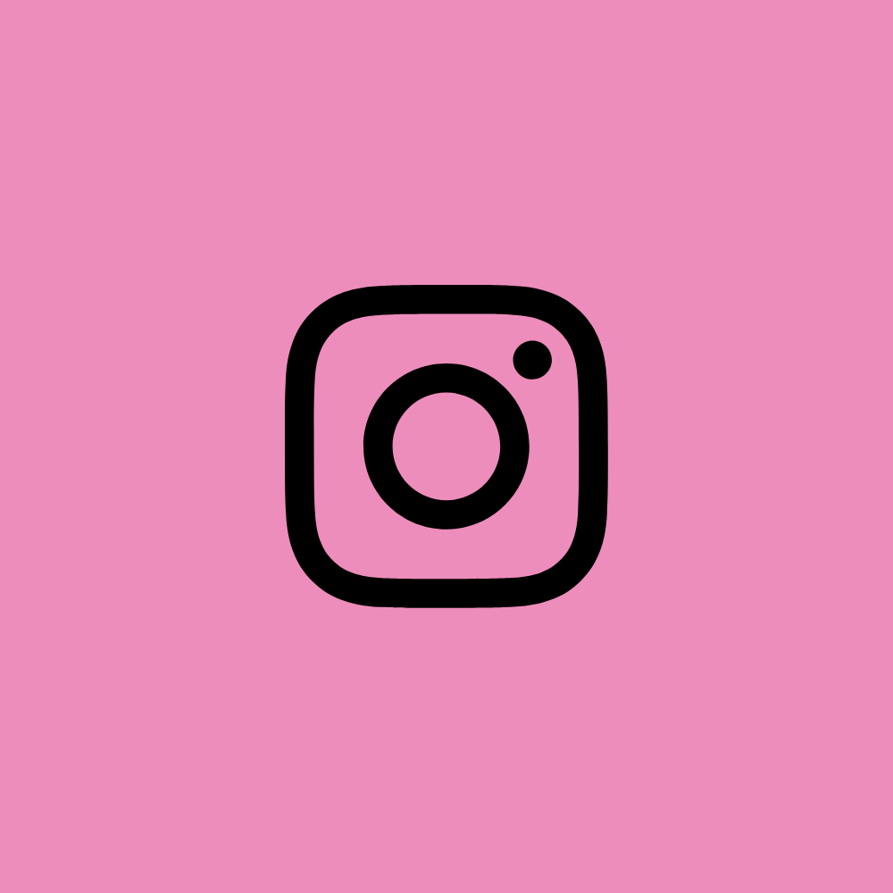 Instagram logo on a pink background