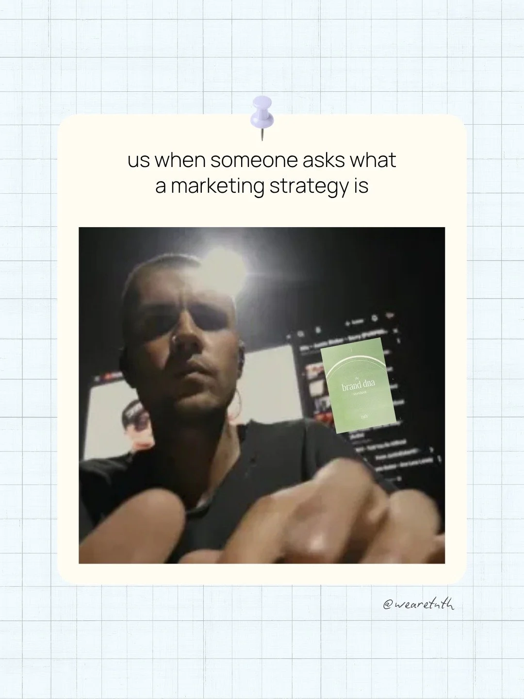 us explaining a marketing strategy to anyone who asks.

*pulls up our workbook*

if your answer to "what's a marketing strategy?" is a vibe and a prayer, we built something for you. for content, Mercury is our free AI prompt tool, built for