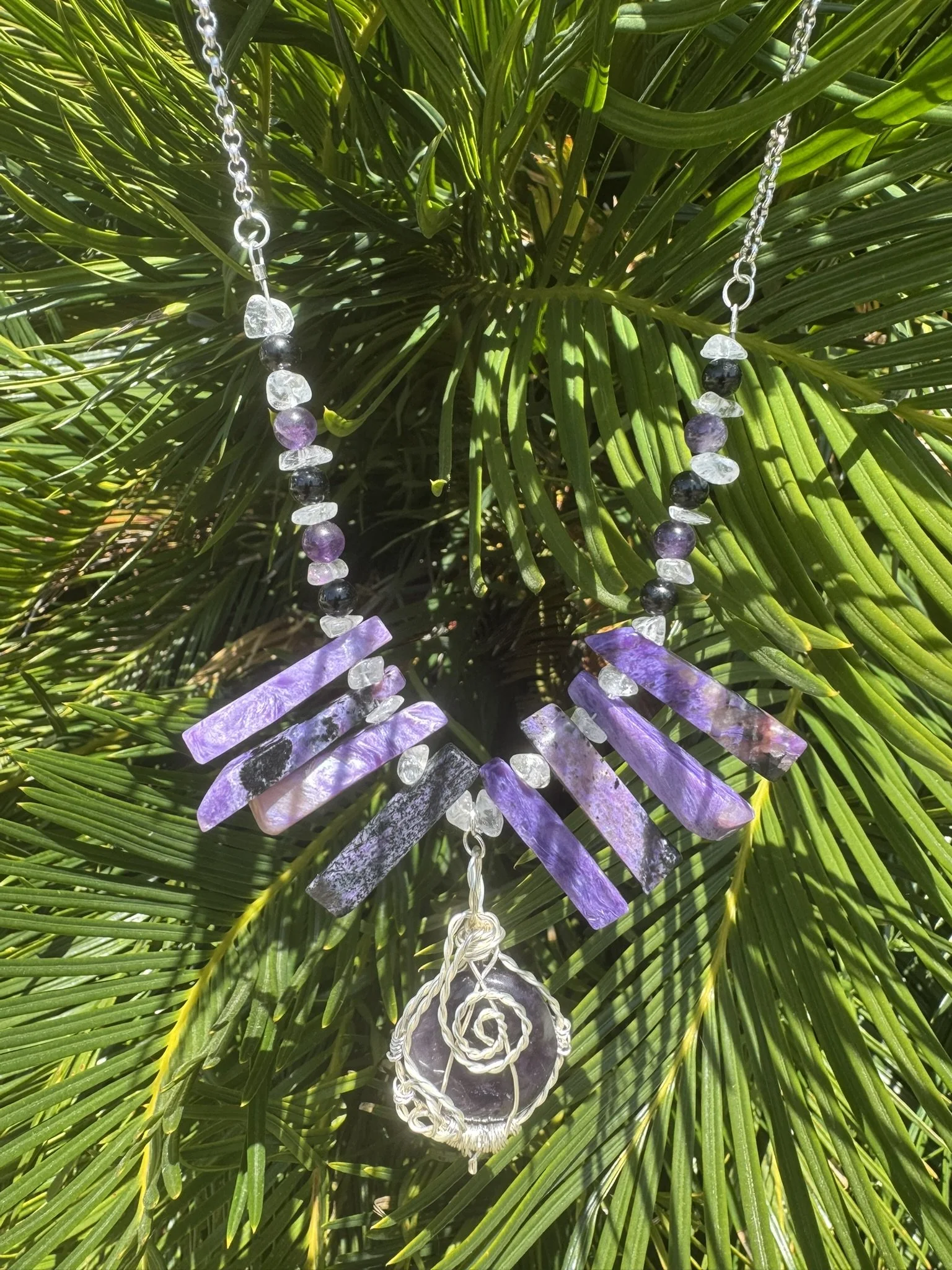Charoite Statement Necklace