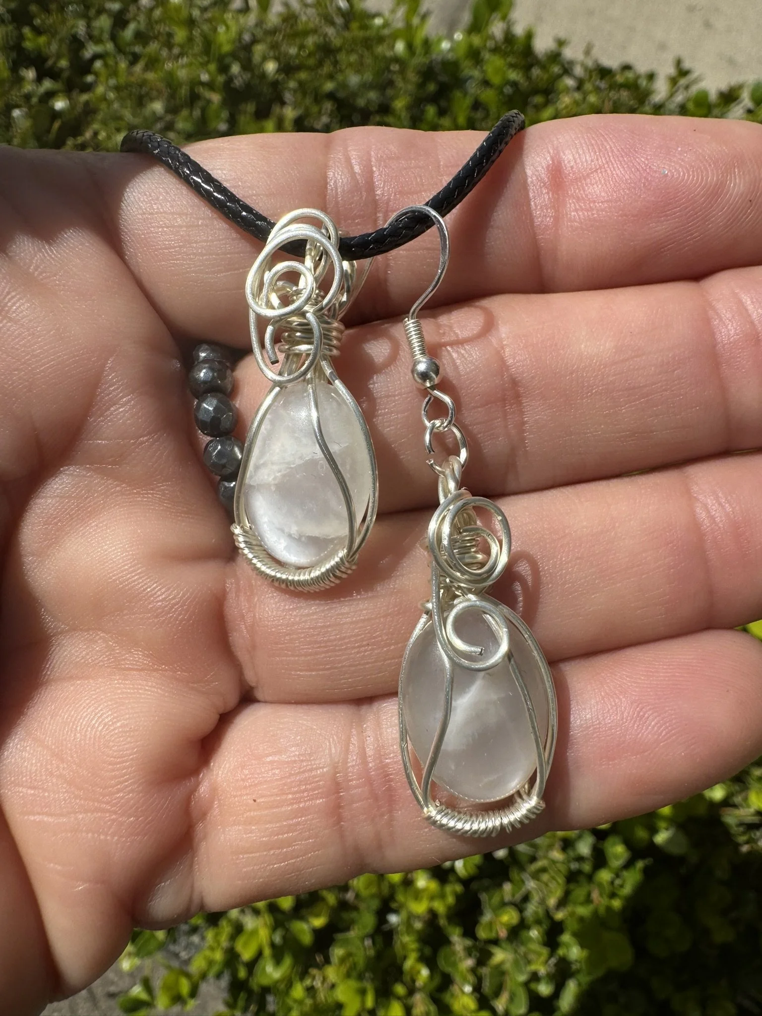 Moonstone convertible earrings