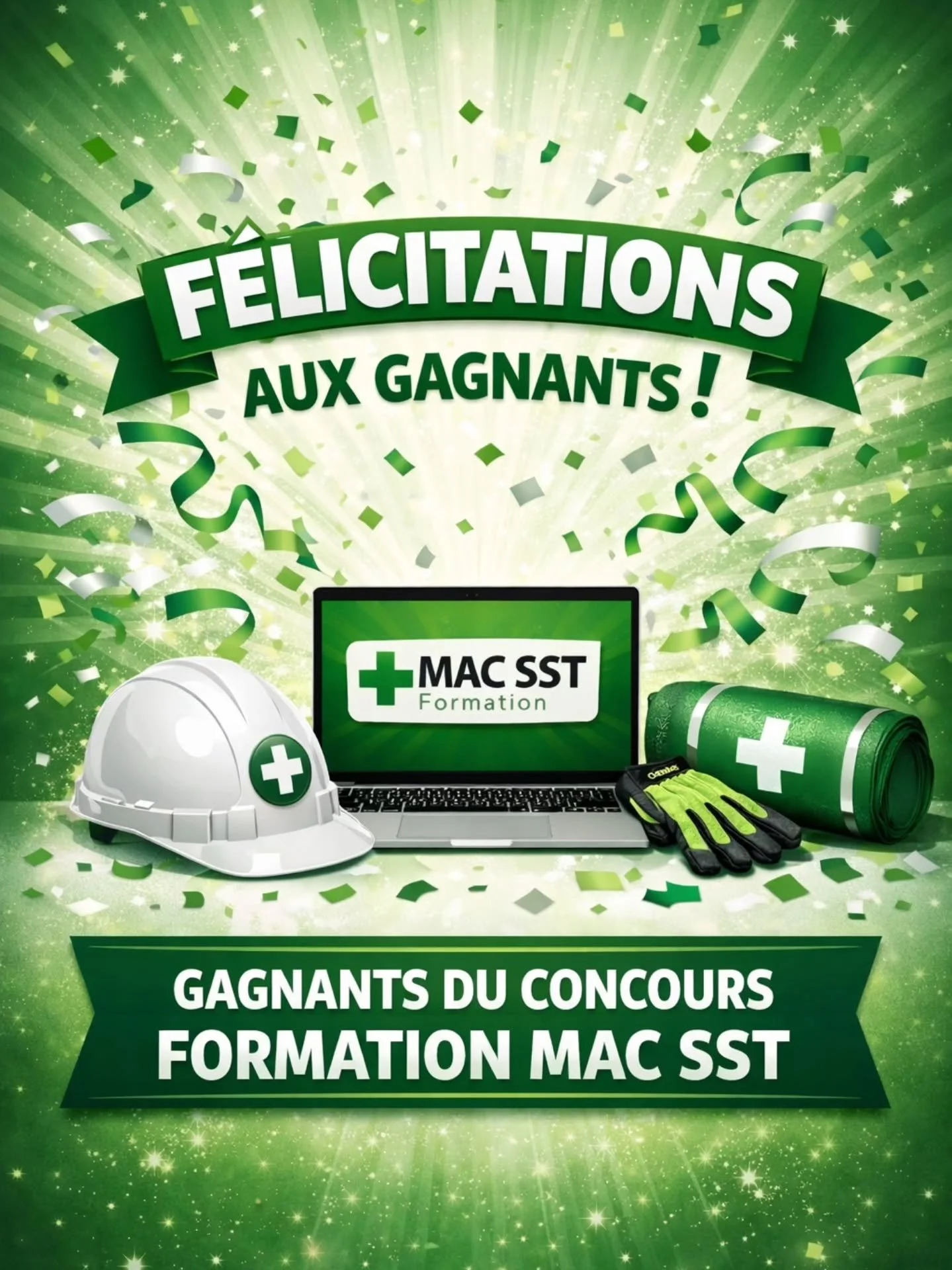 🎉 F&eacute;licitations aux 10 gagnants !
Vous avez &eacute;t&eacute; les premiers &agrave; nous contacter et remporter votre  formation MAC SST.
Merci &agrave; tous pour votre participation et &agrave; tr&egrave;s bient&ocirc;t en formation !

@adr_