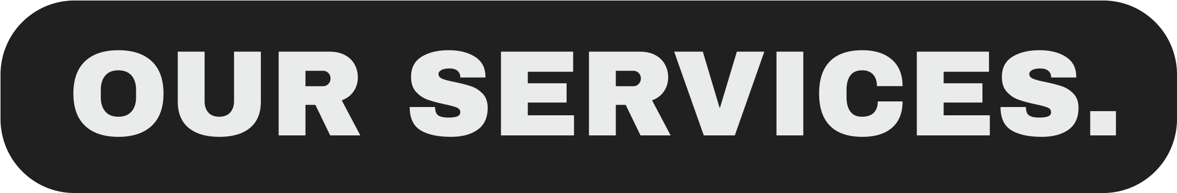 Text graphic with a black background and white bold letters that reads 'OUR SERVICES.'