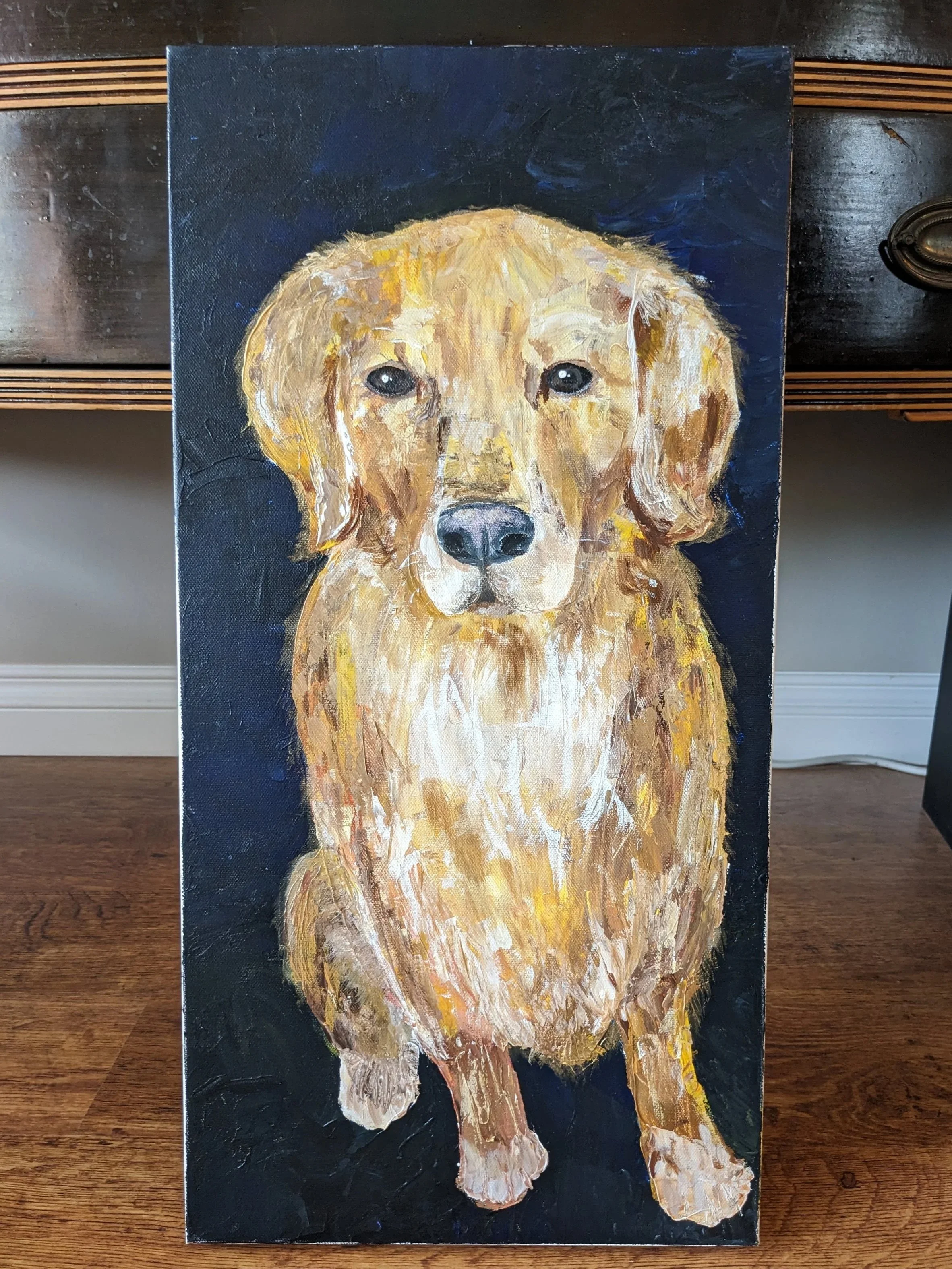 Painting of a Golden Retriever