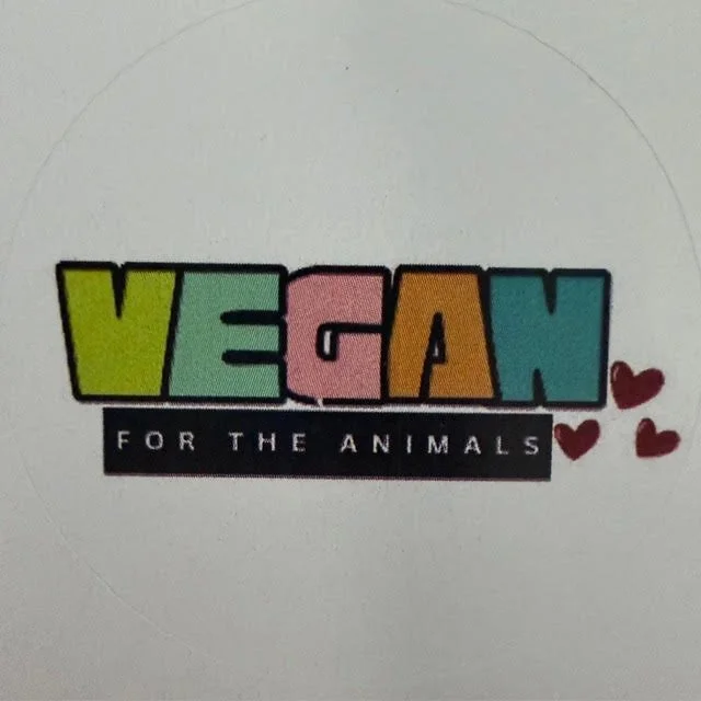 vegan for the animals small stickers.jpg