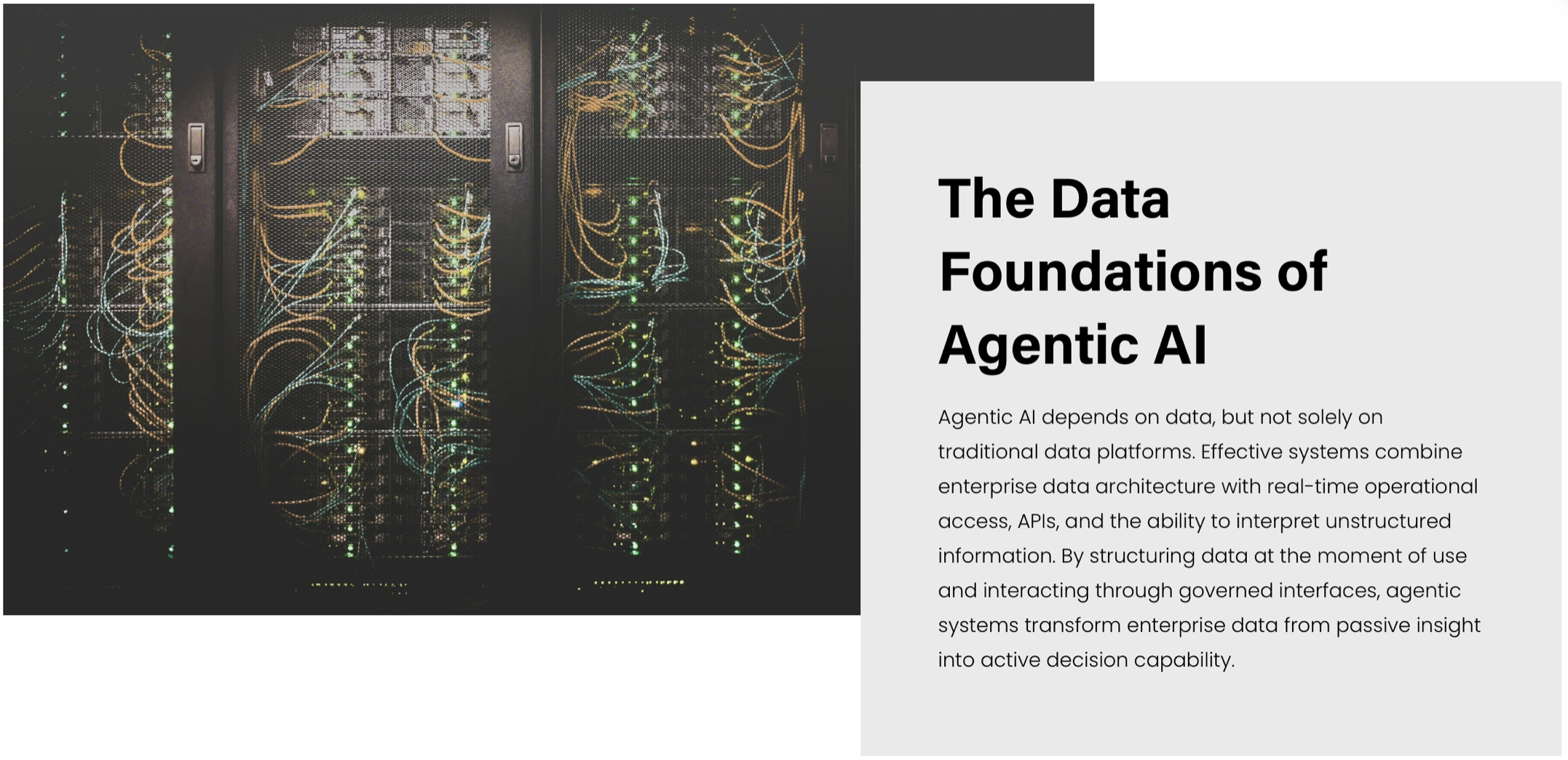 Data foundations of Agentic AI