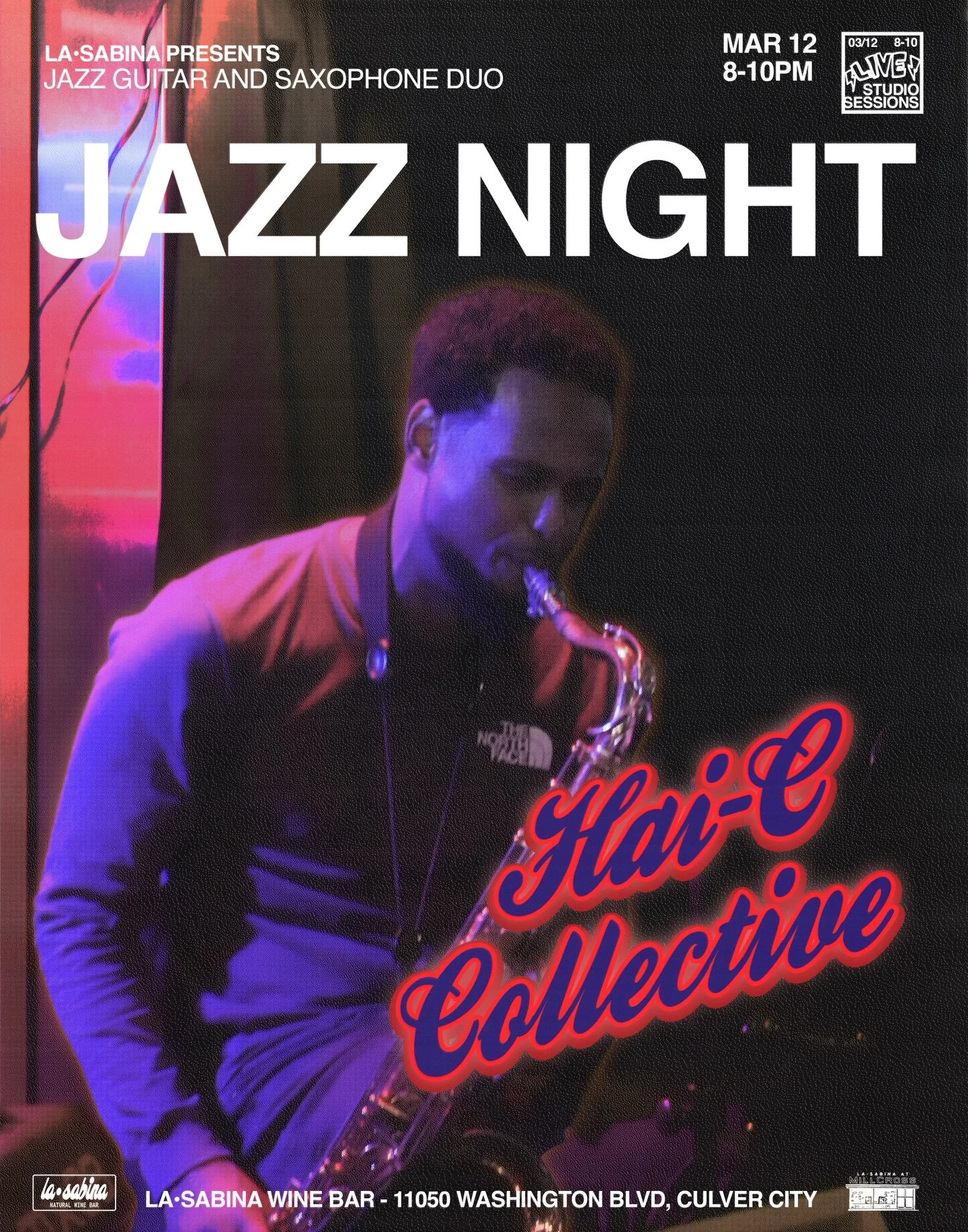Back with more Thursday night jazz vibes! This time we welcome @haic_collective back to the bar with @hank.mehren . Saxophone and keys duo playing classics and originals all evening. 🎷🎹

Performance starts at 8pm. Limited indoor seating. No tickets