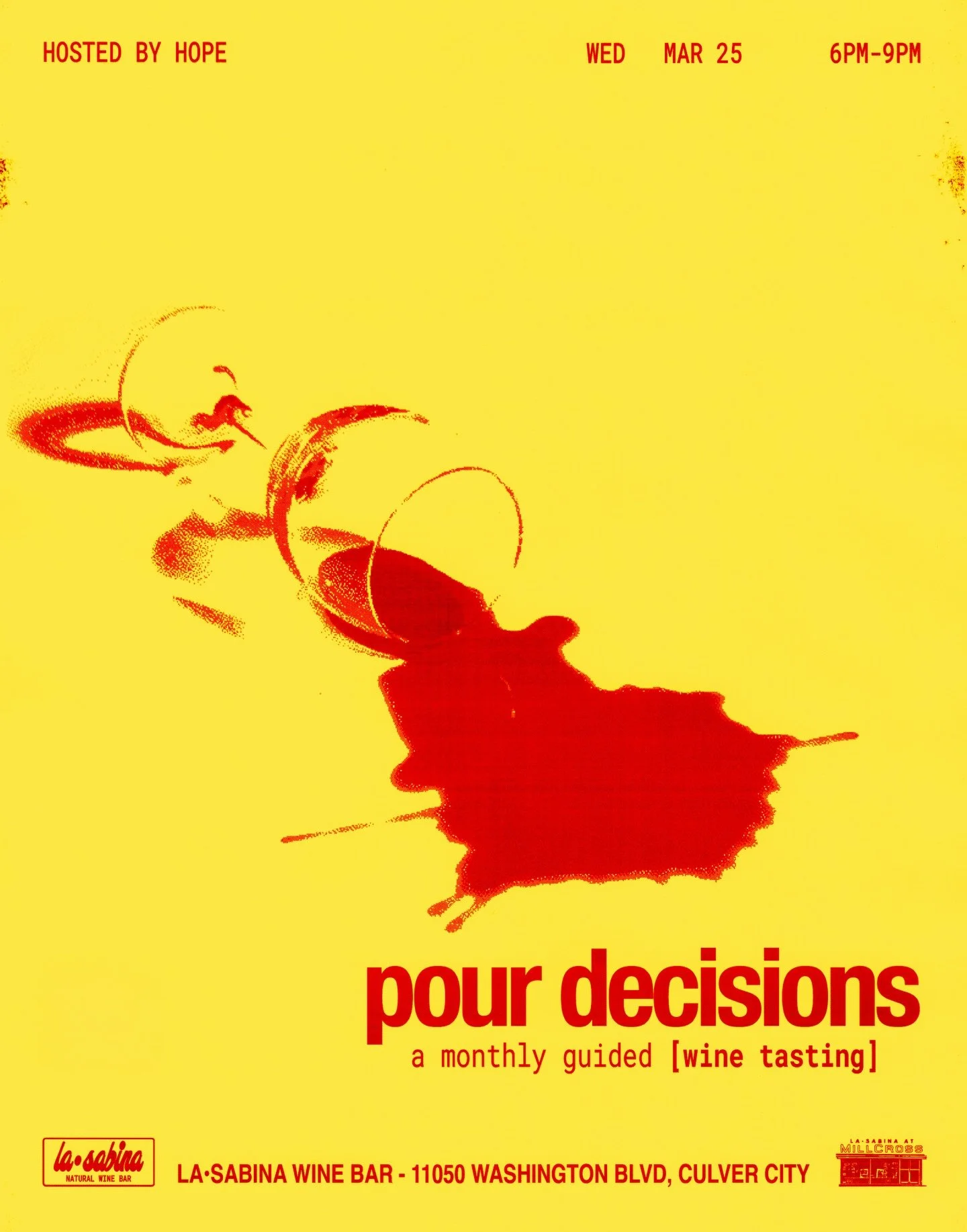 We&rsquo;re back with our second rendition of Pour Decisions, our monthly guided wine tasting hosted by @hopegolds ✨

Join us at the bar on Wednesday, March 25th as Hope and the Sabina crew guide you through a specially curated selection of wines. Wh