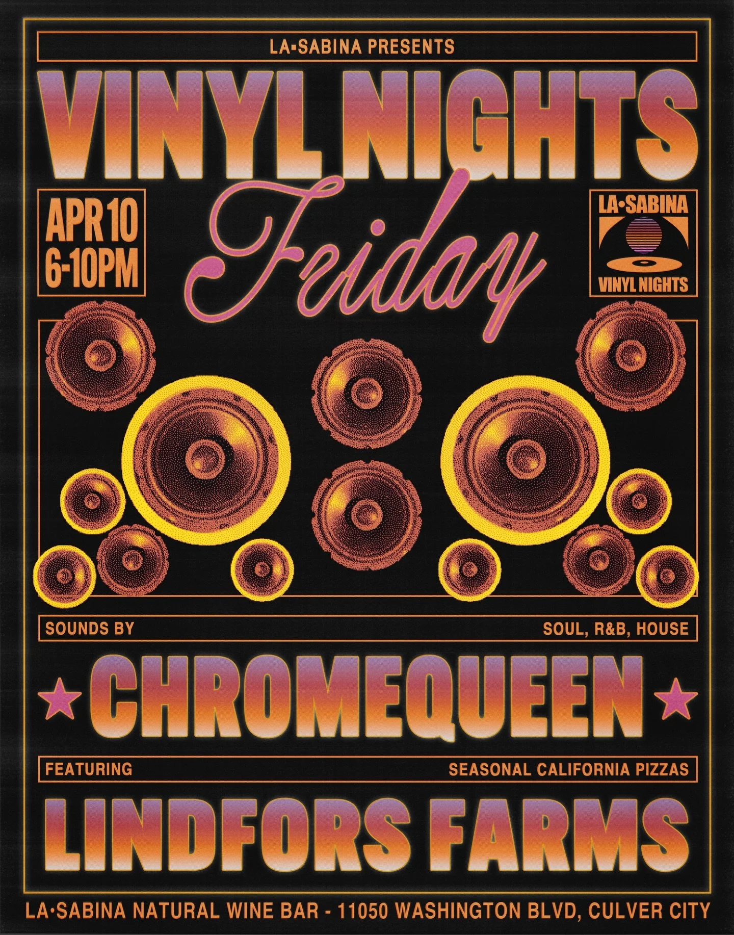 PIZZA X VINYL 🍕🎶

Our friends @lindforsfarms are back on the patio this Friday cooking up delicious and seasonally inspired pizza! And of course, thee great @chromequeen is taking over the decks spinning classic soul, funk &amp; more all night 🎶🍕