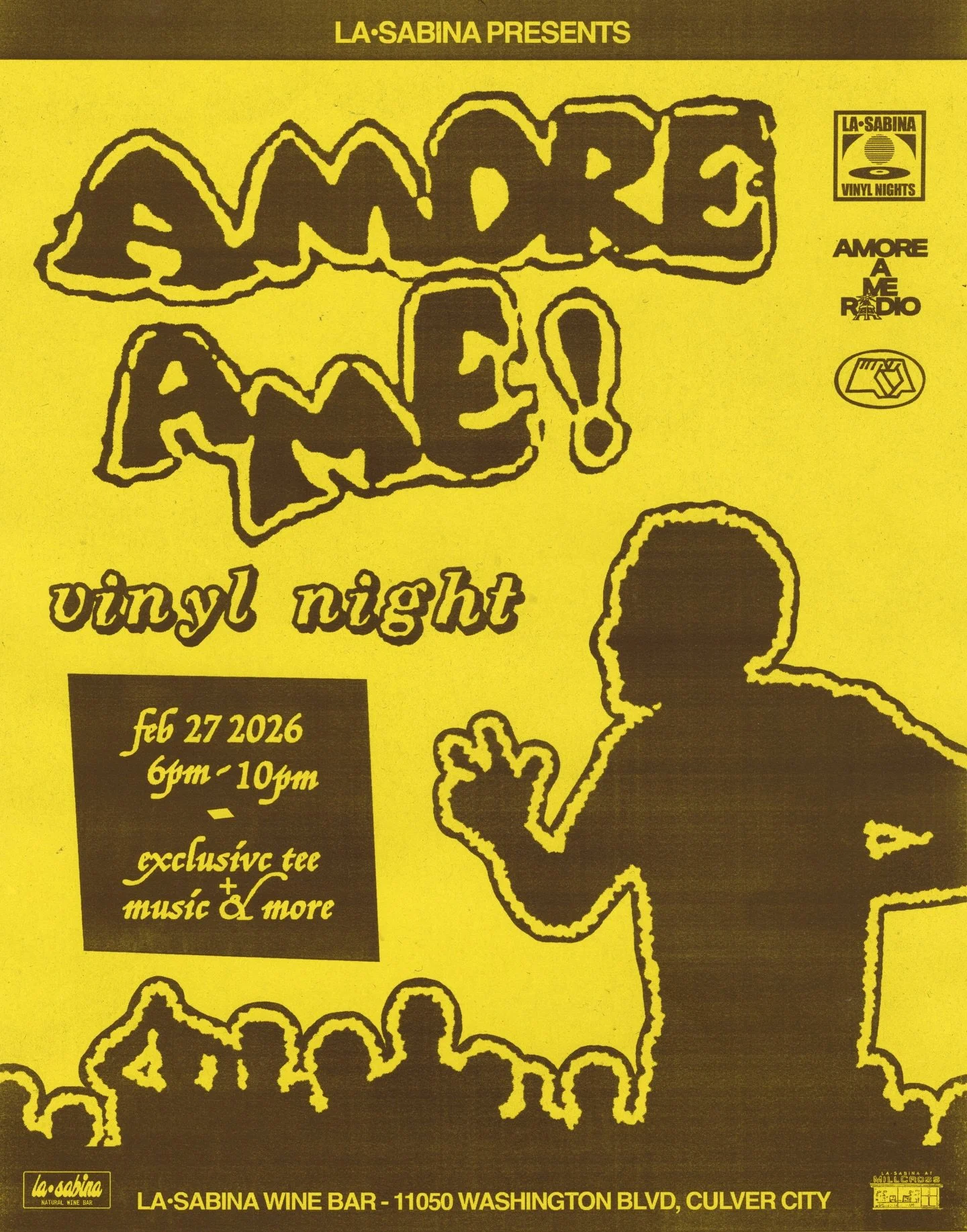Our friends @amoreuhme have been throwing down at our weekly Bring Your Own Vinyl Nights so much, we decided to give them a Friday night to shine 🪩

Join us this Friday for a special vinyl night with DJs curated by @amoreuhme , exclusive merch avail