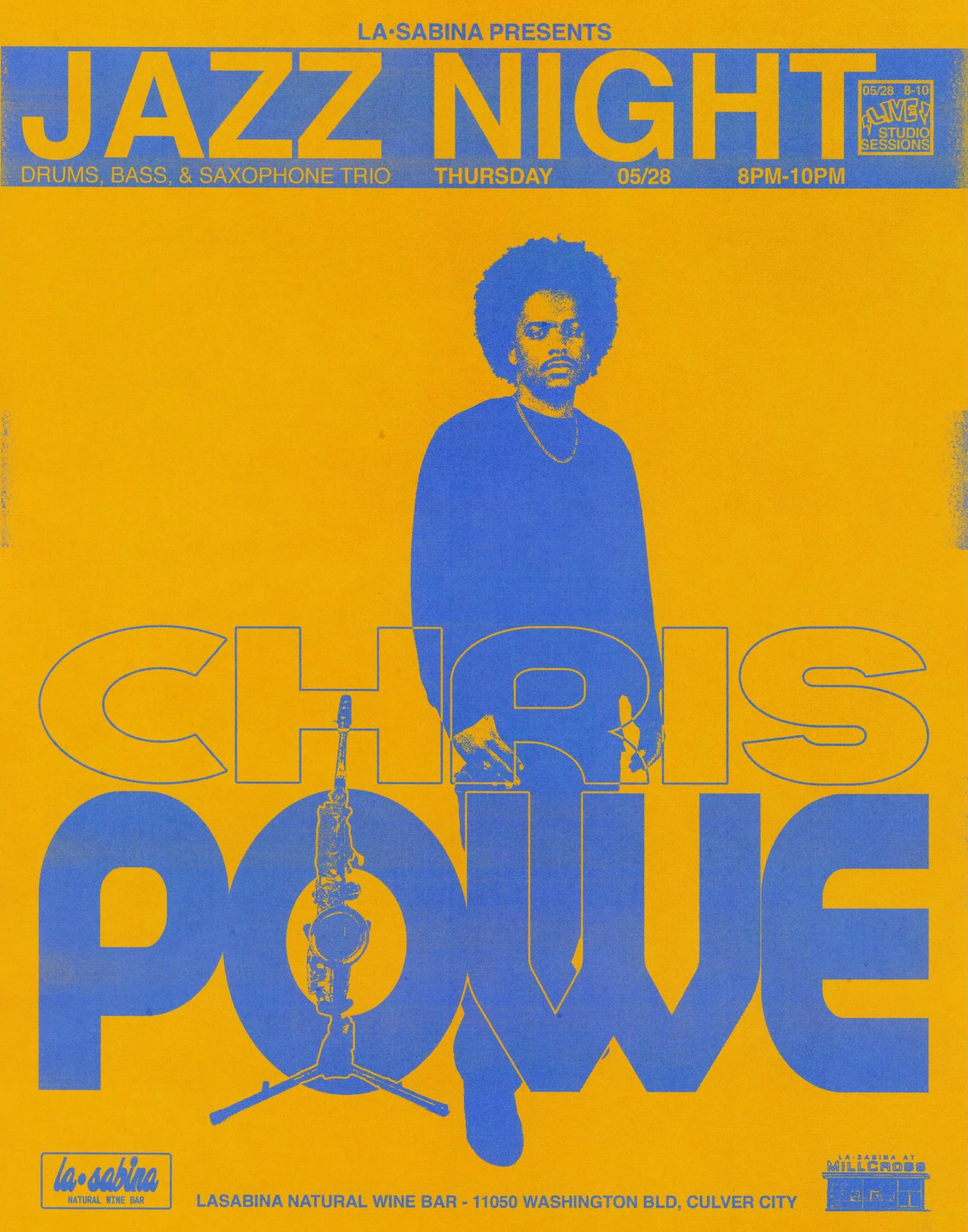 The great @chrispowemusic graces our stage once again this Thursday evening for Jazz Night. This time as a sax, drums and bass trio 🎶

If you caught Chris the last time he came through, you know it&rsquo;s bound to be a full-on talent showcase ✨

Pe
