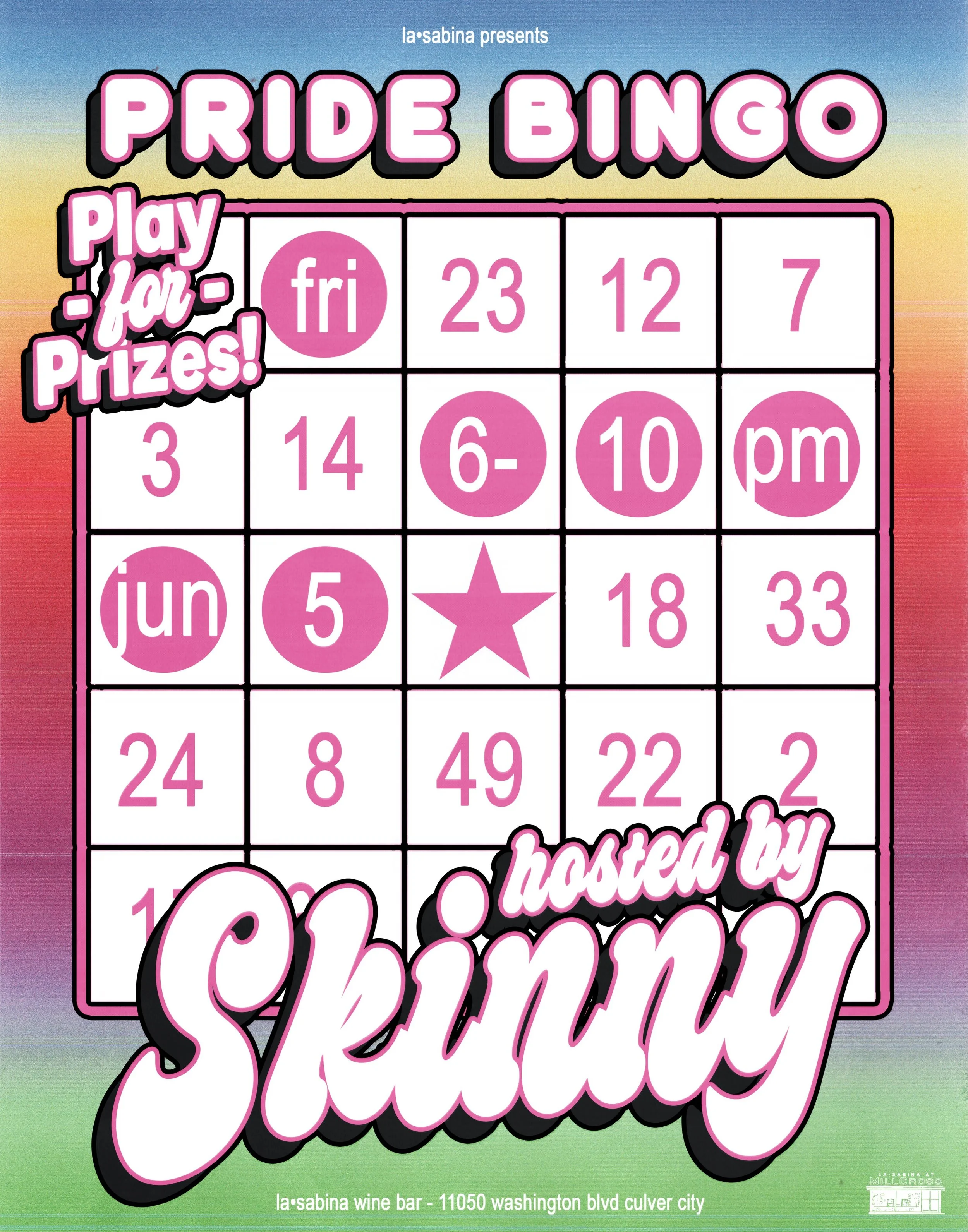 BINGO RETURNS 🏆🏳️&zwj;🌈

Happy Pride from us here on the corner. To celebrate, the amazing SKINNY @bryanttskinny is back hosting another rendition of our infamous Bingo Nights! ✨

We&rsquo;ll be handing out some great prizes and MC goodies all nig
