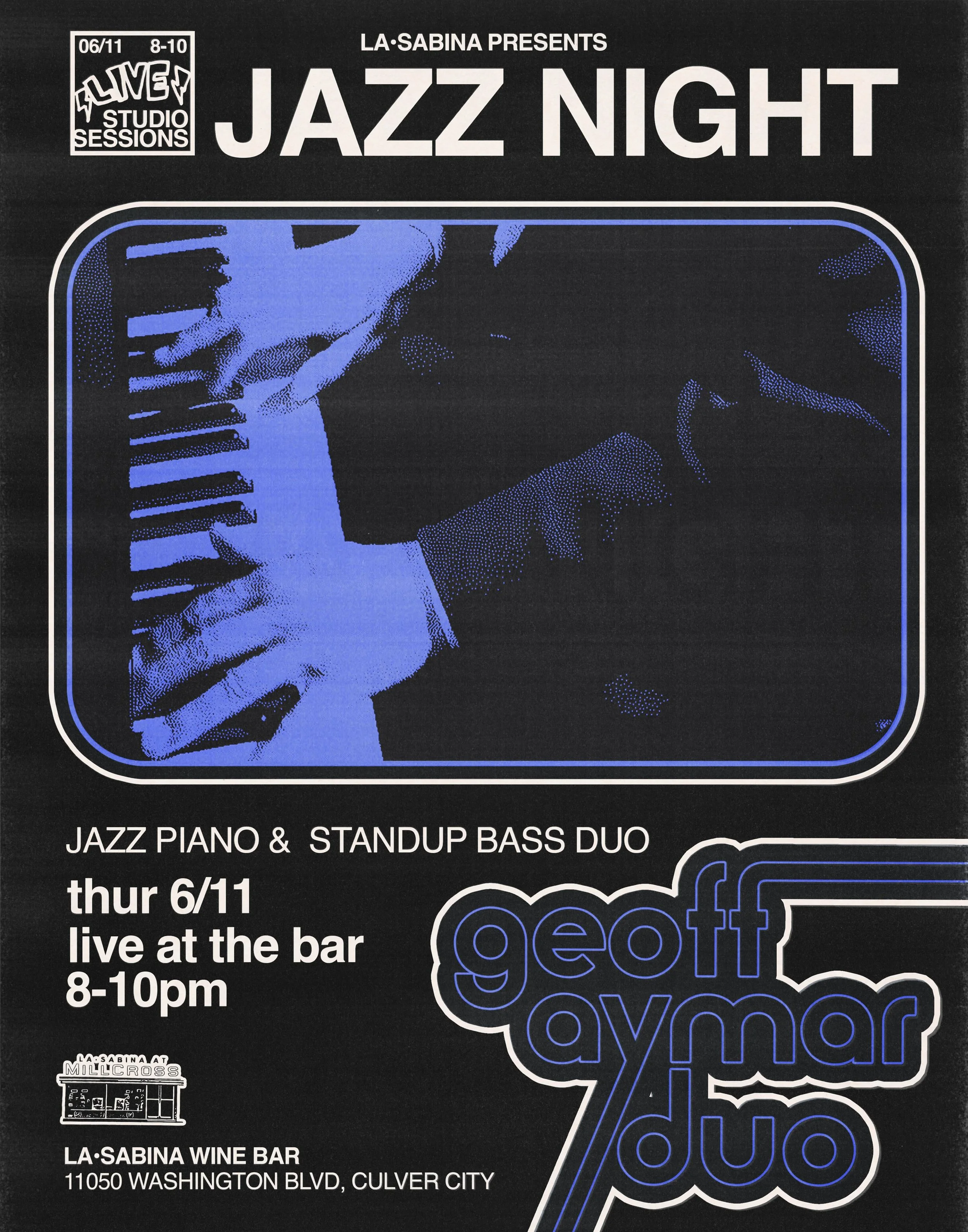 Our friend @geoffaymar returns to the bar this Thursday for another lovely Jazz Night 🎶🎹

See you there 🍷