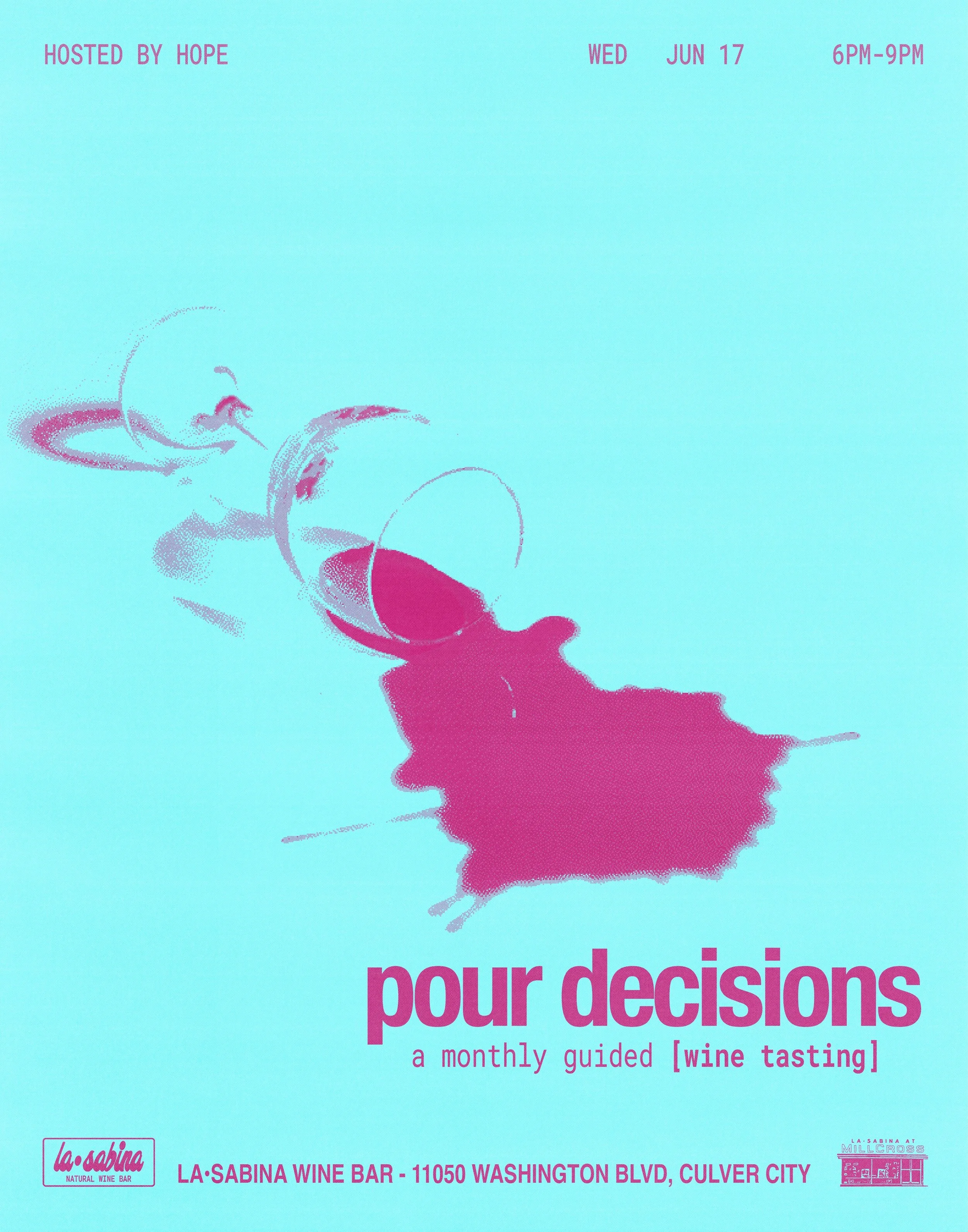 Pour Decisions, our monthly wine tasting, returns next Wednesday! Hosted by @hopegolds we&rsquo;ll be offering a specially curated flight all evening with some of our new and lesser-known wines on the shelf 🍷

RSVP in bio 🔗