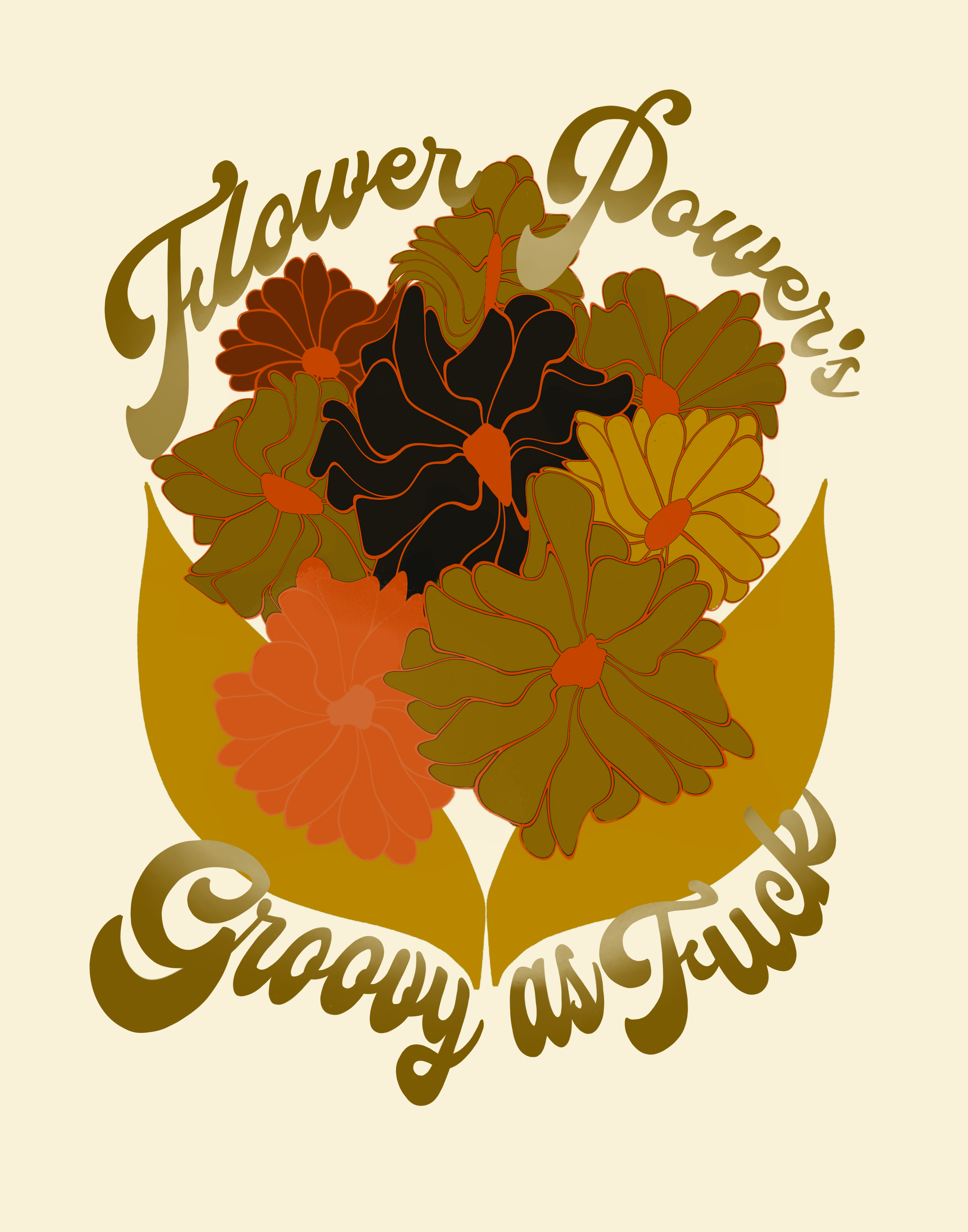 Flower Power’s Groovy AF Printable Wall Art Instant Download Bundle