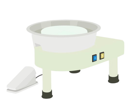 Illustration of a large ultrasonic cleaner with a control panel, basket, and drainage system.