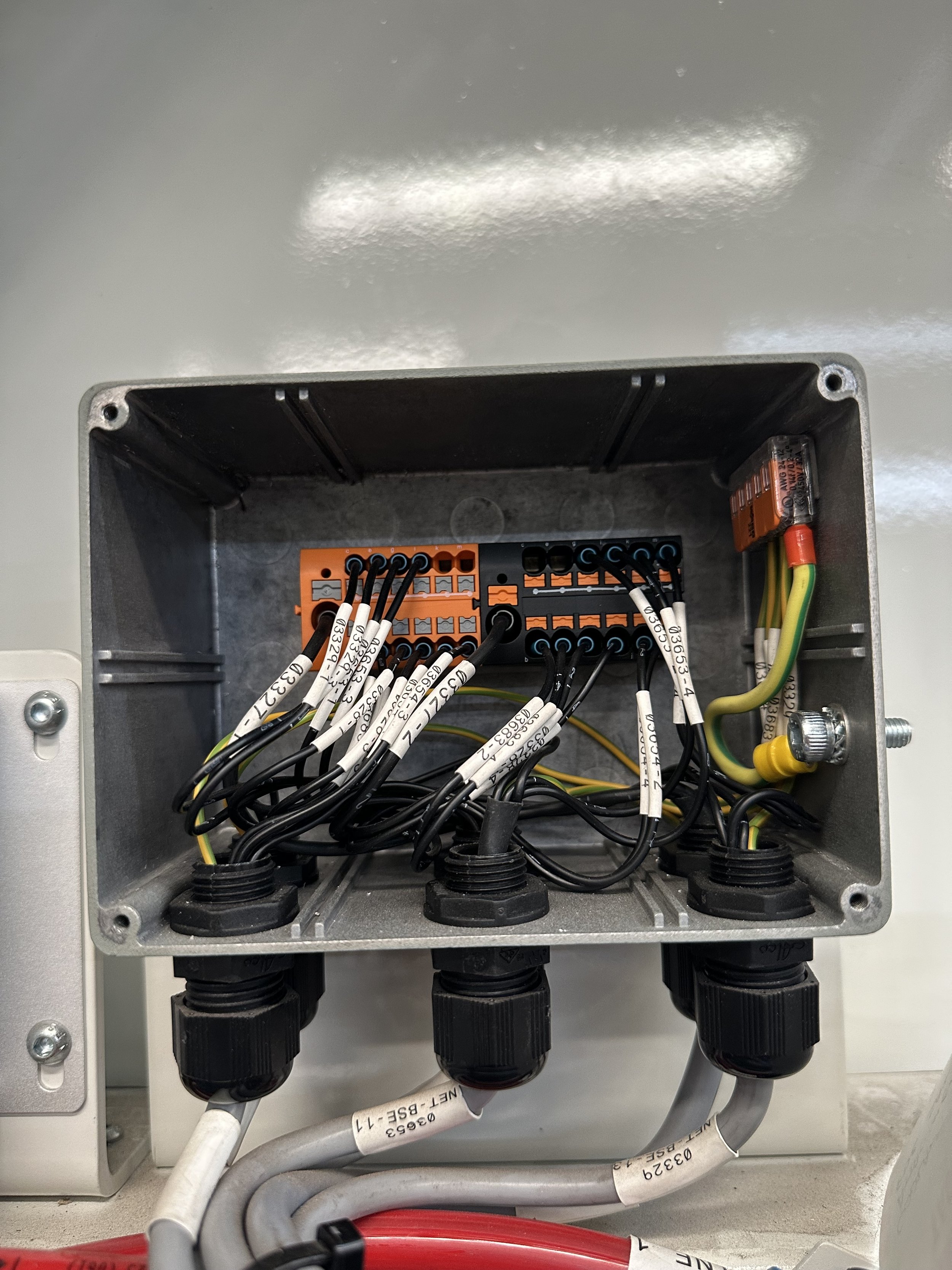 Industrial junction box termination