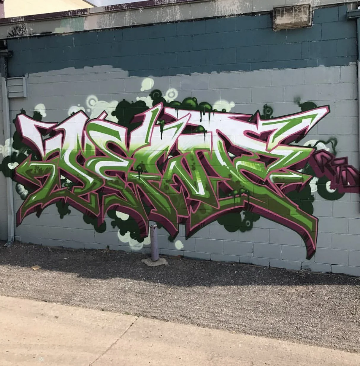 Back alley Burner graffiti painted in an alley somewhere in Colorado Springs circa 2014