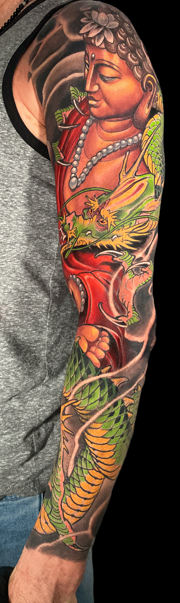 japanese-buddha-and-dragon-sleeve-tattoo-by-Jewp.png