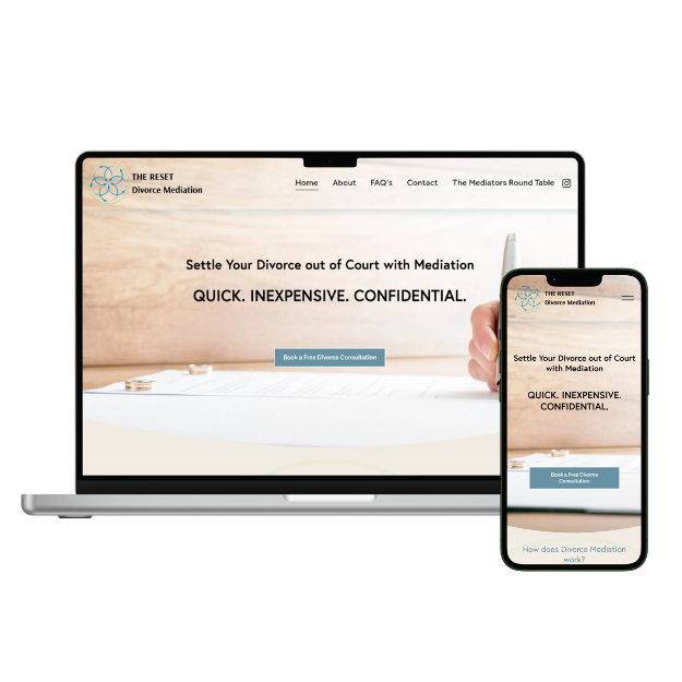 The Reset Divorce Mediation Desktop and Mobile Version