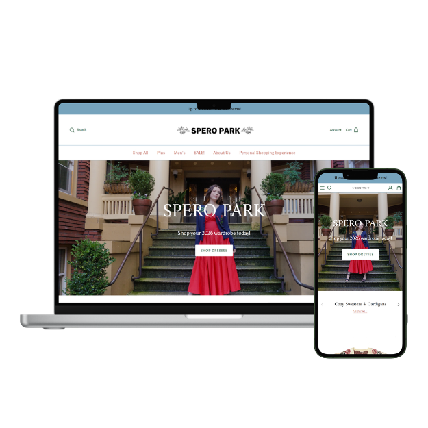 Spero Park Desktop and Mobile Version