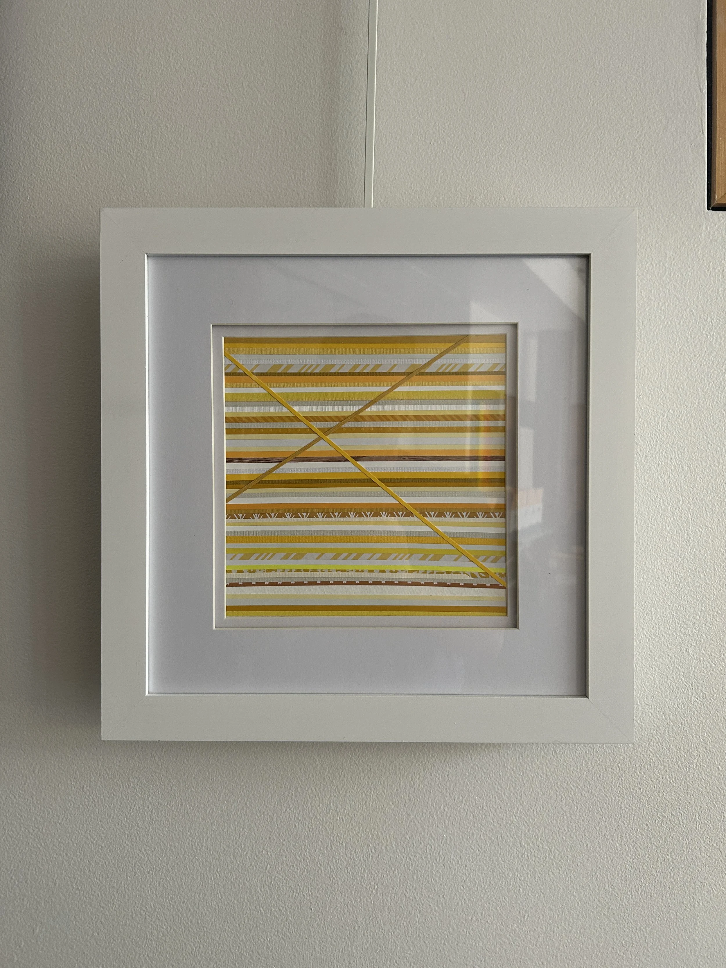 "Sunbeams" original paper mosaic (12x12" framed)