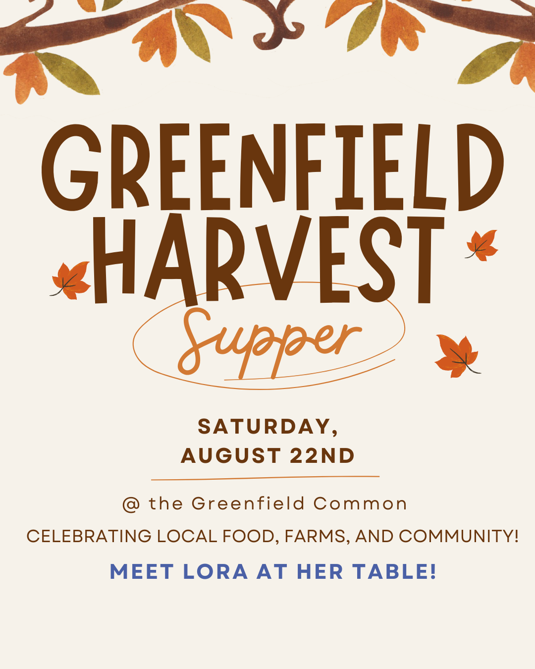  Greenfield Harvest Supper