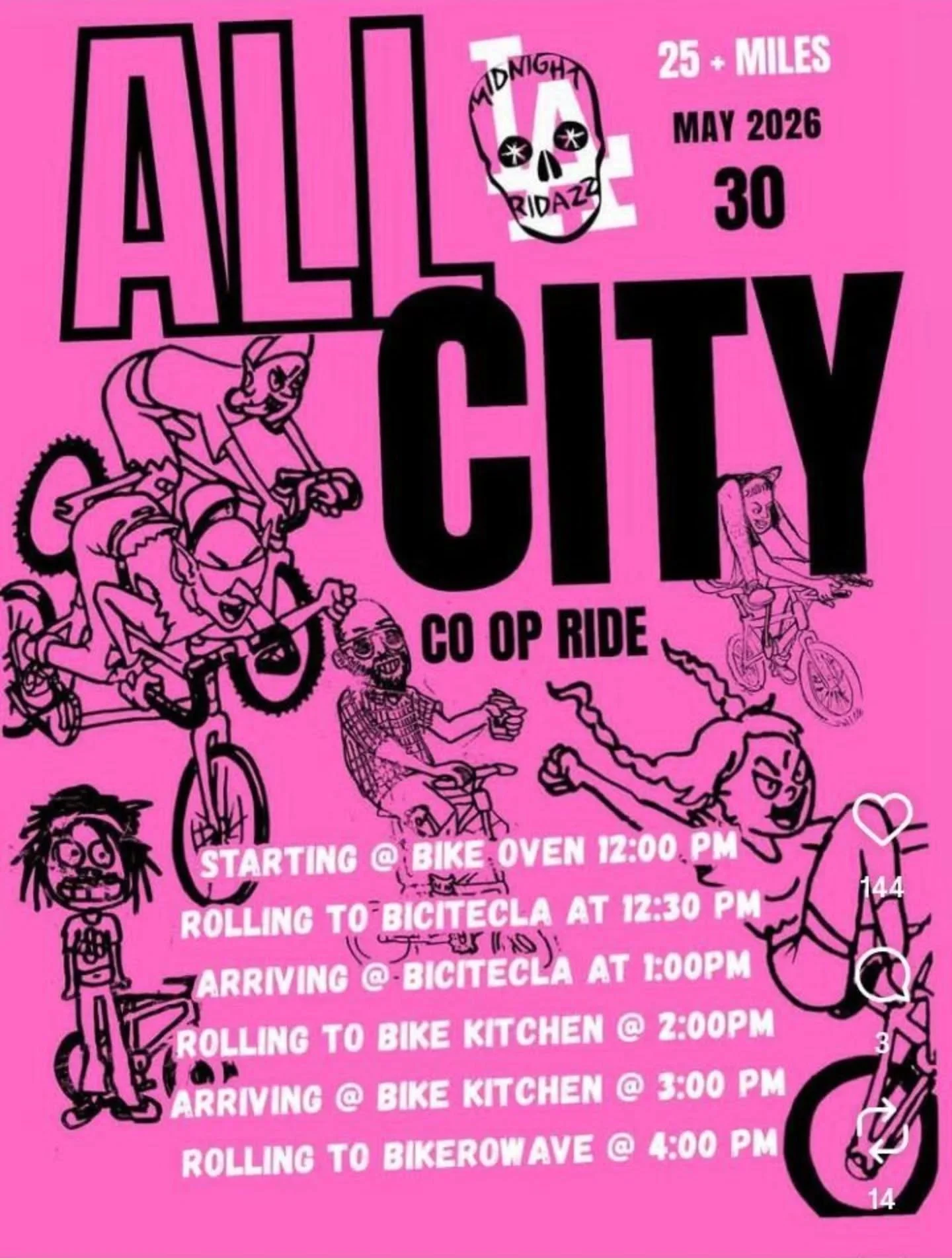 Just in case you haven&rsquo;t heard&hellip;

The Co-op Ride is stopping here at Bicitecla.

A co-op not a co-op &mdash; a bicycle education space built around learning, repair, access, and community.

Pull up, say what&rsquo;s up, work on your bike,