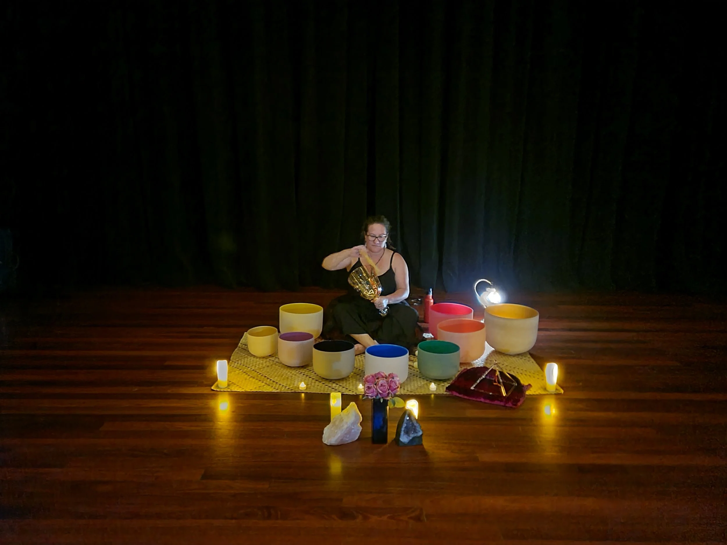 Jodi offers sound healing journeys at Breath & Being Studio monthly.