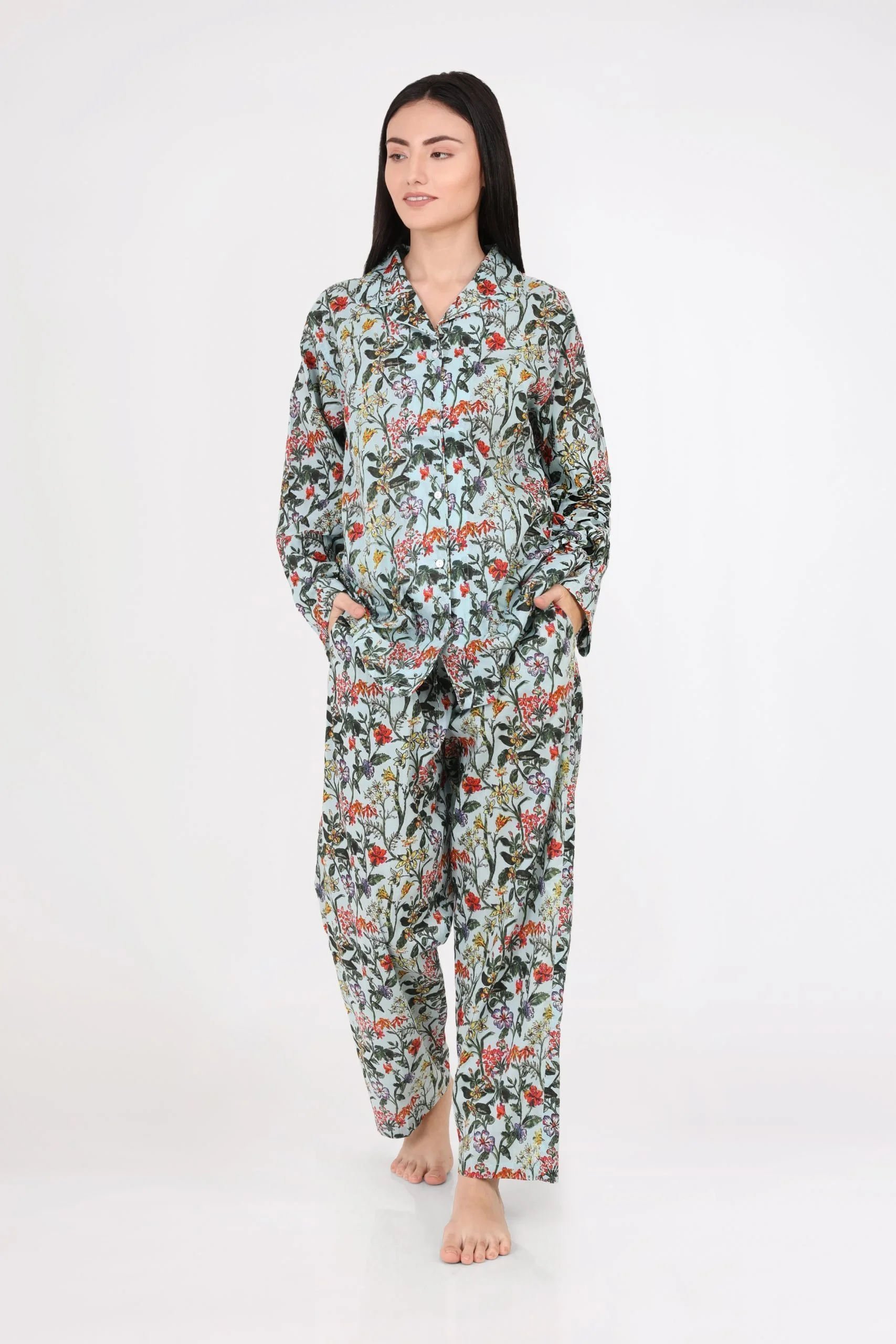 MD-751F5 Pyjama Set | Long Sleeve (Floral 5)