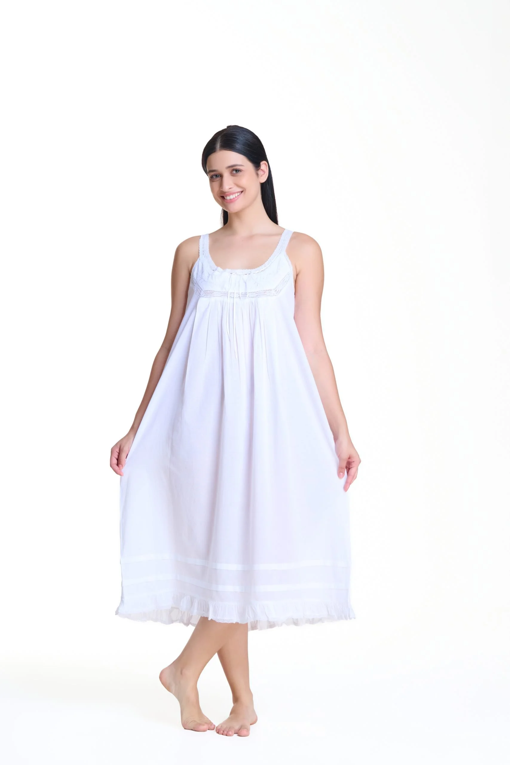 MD-68 Nightie | Laced Embroidery
