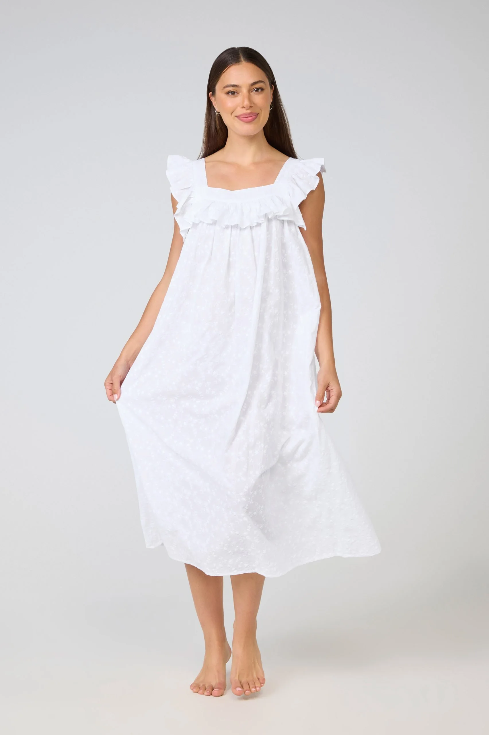 MD-709 Nightie | Embroidery Laced