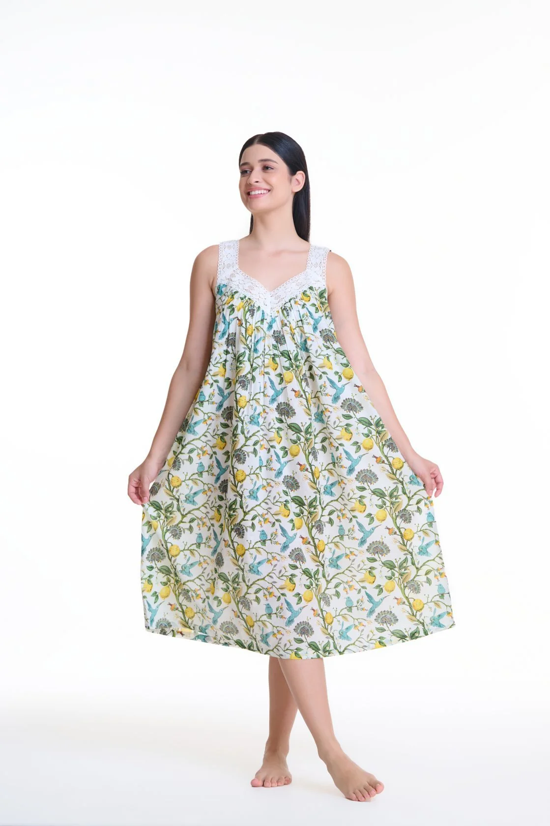 MD-410DD Nightie | V-Neck Laced