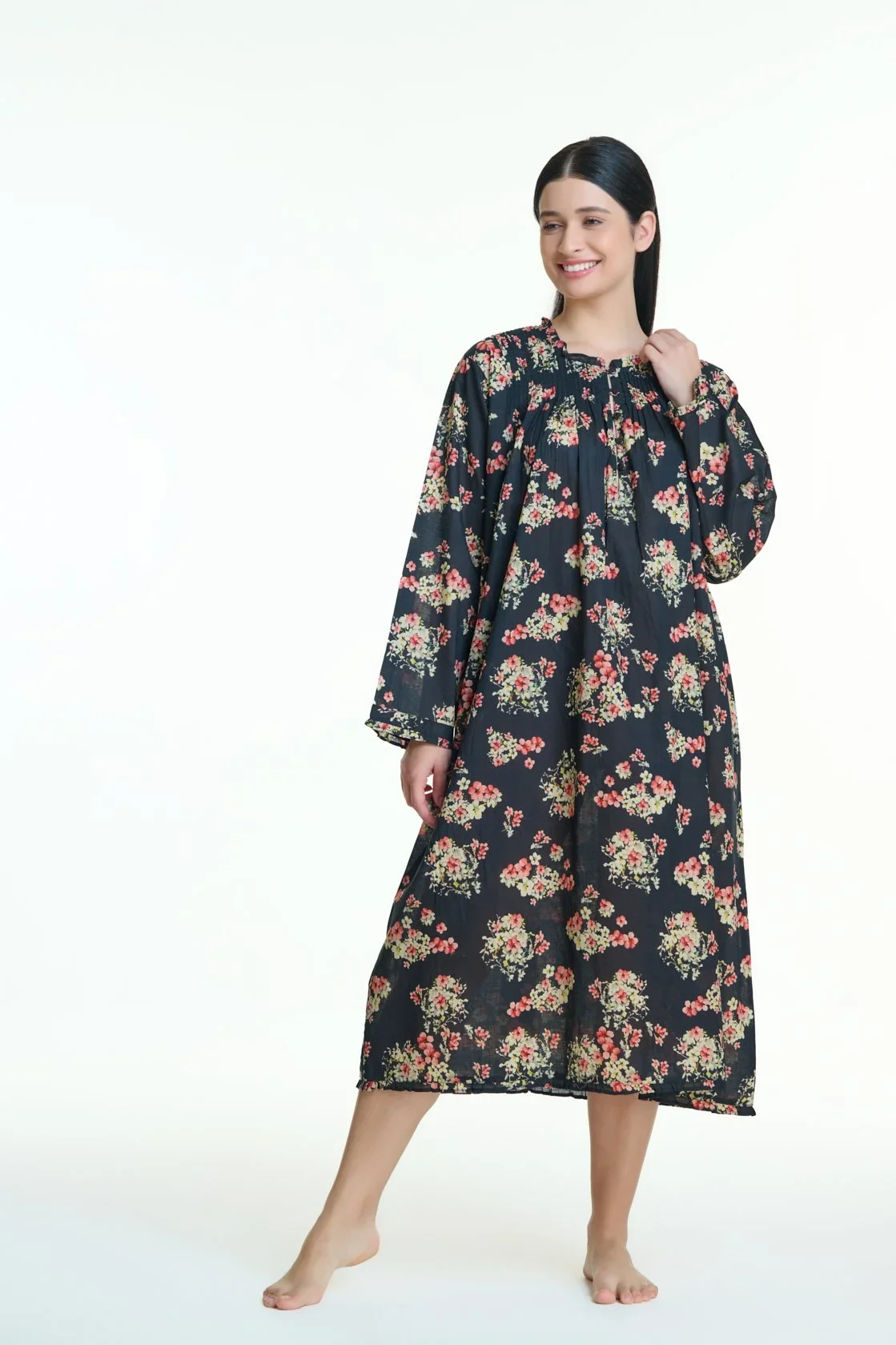 MD-757L2 Nightie | Long Sleeve Printed