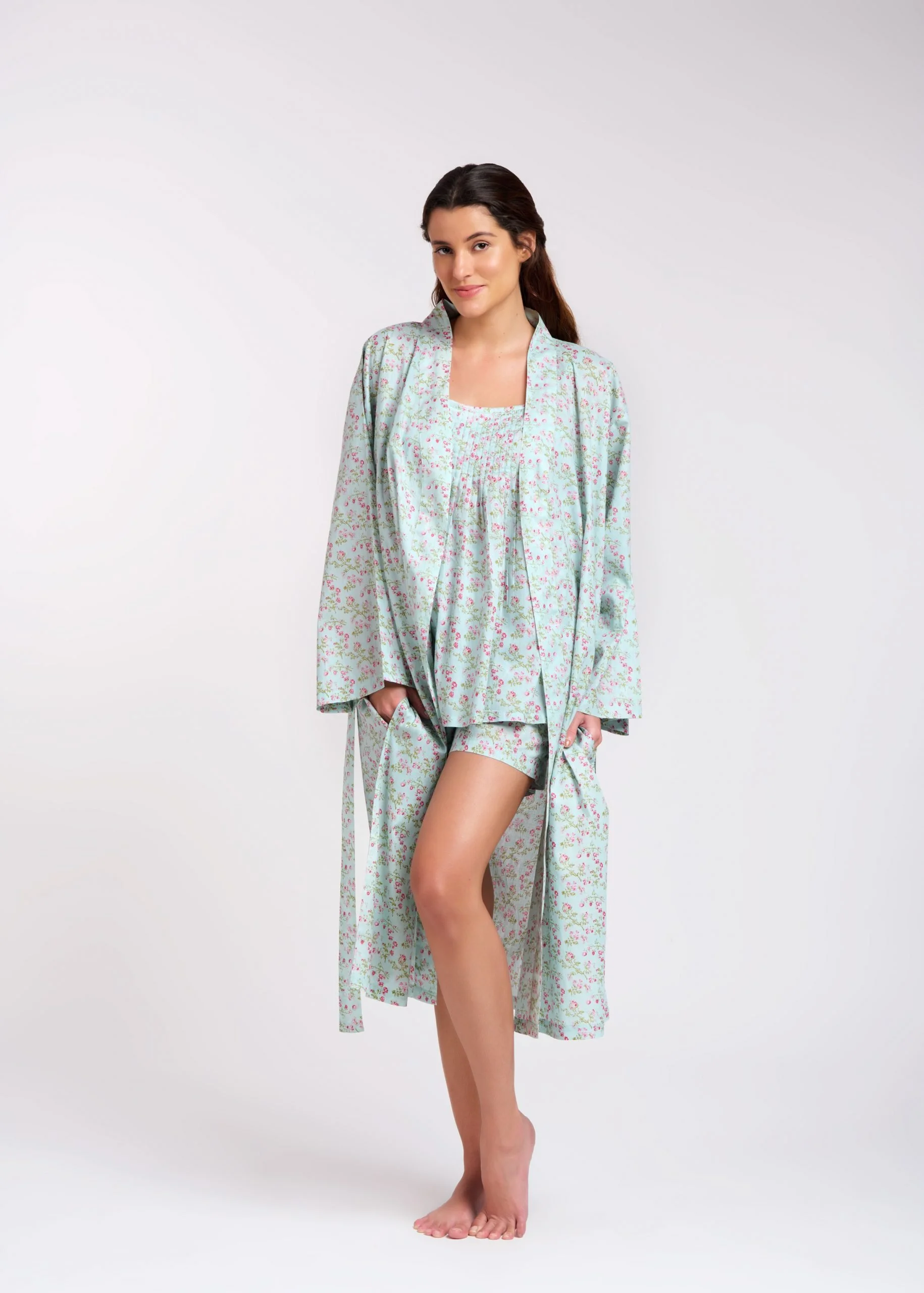 MD-75F8 Dressing Gown/Robe (Floral 8)